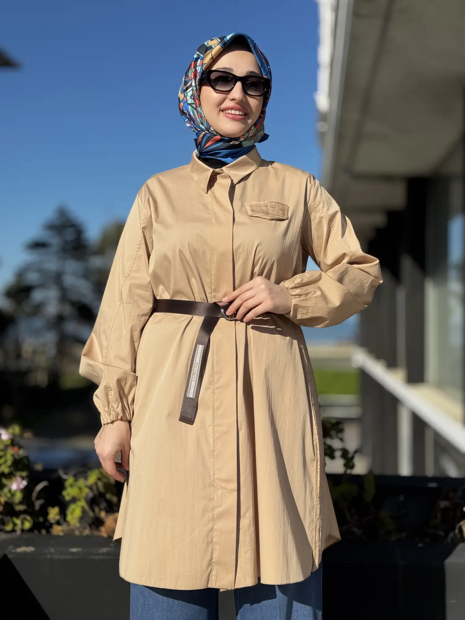 Misswhence Drape Detaylı Kemerli Gömlek 39305