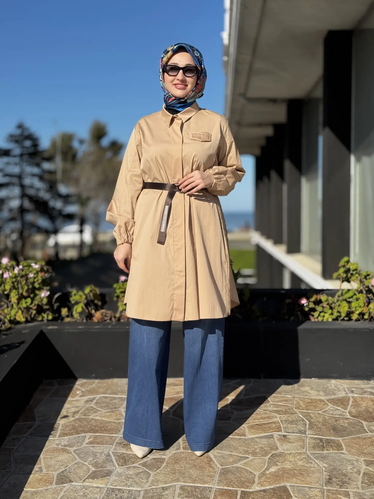 Misswhence Drape Detaylı Kemerli Gömlek 39305