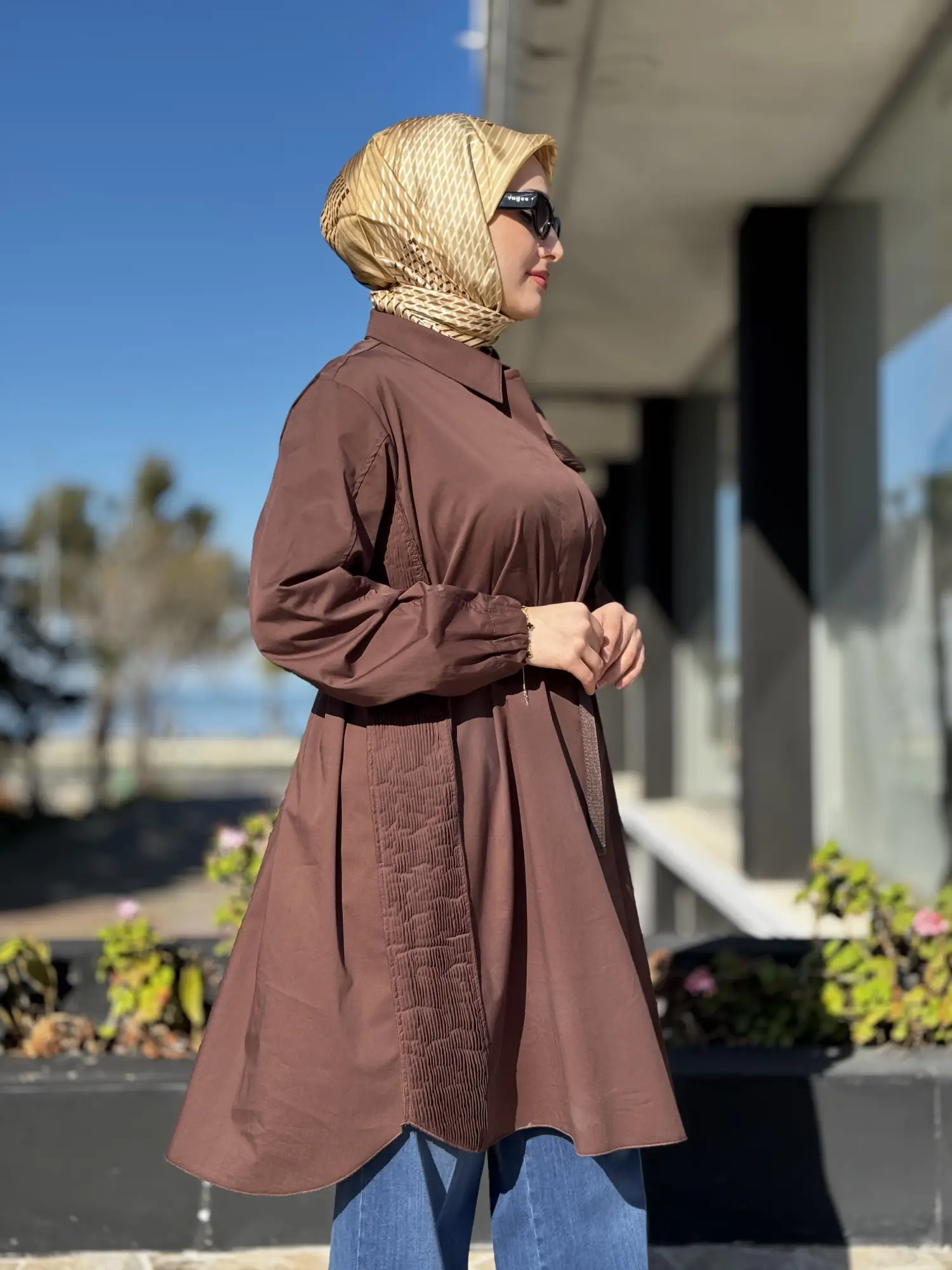Misswhence Drape Detaylı Kemerli Gömlek 39305