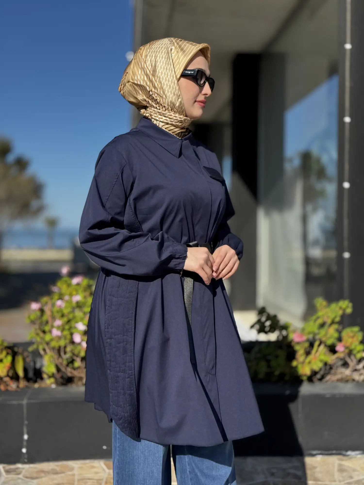 Misswhence Drape Detaylı Kemerli Gömlek 39305