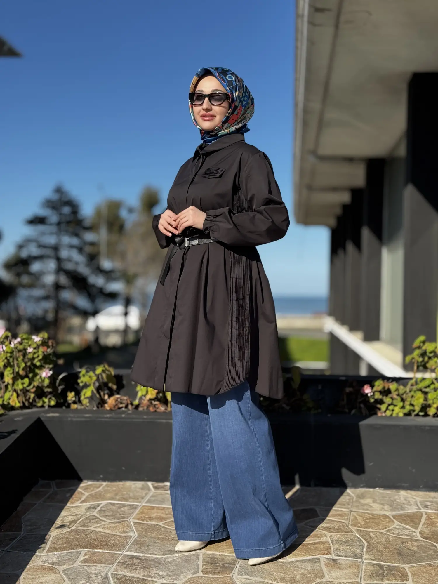 Misswhence Drape Detaylı Kemerli Gömlek 39305