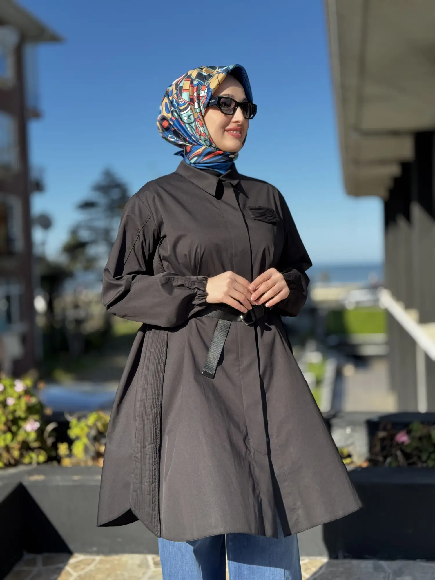 Misswhence Drape Detaylı Kemerli Gömlek 39305