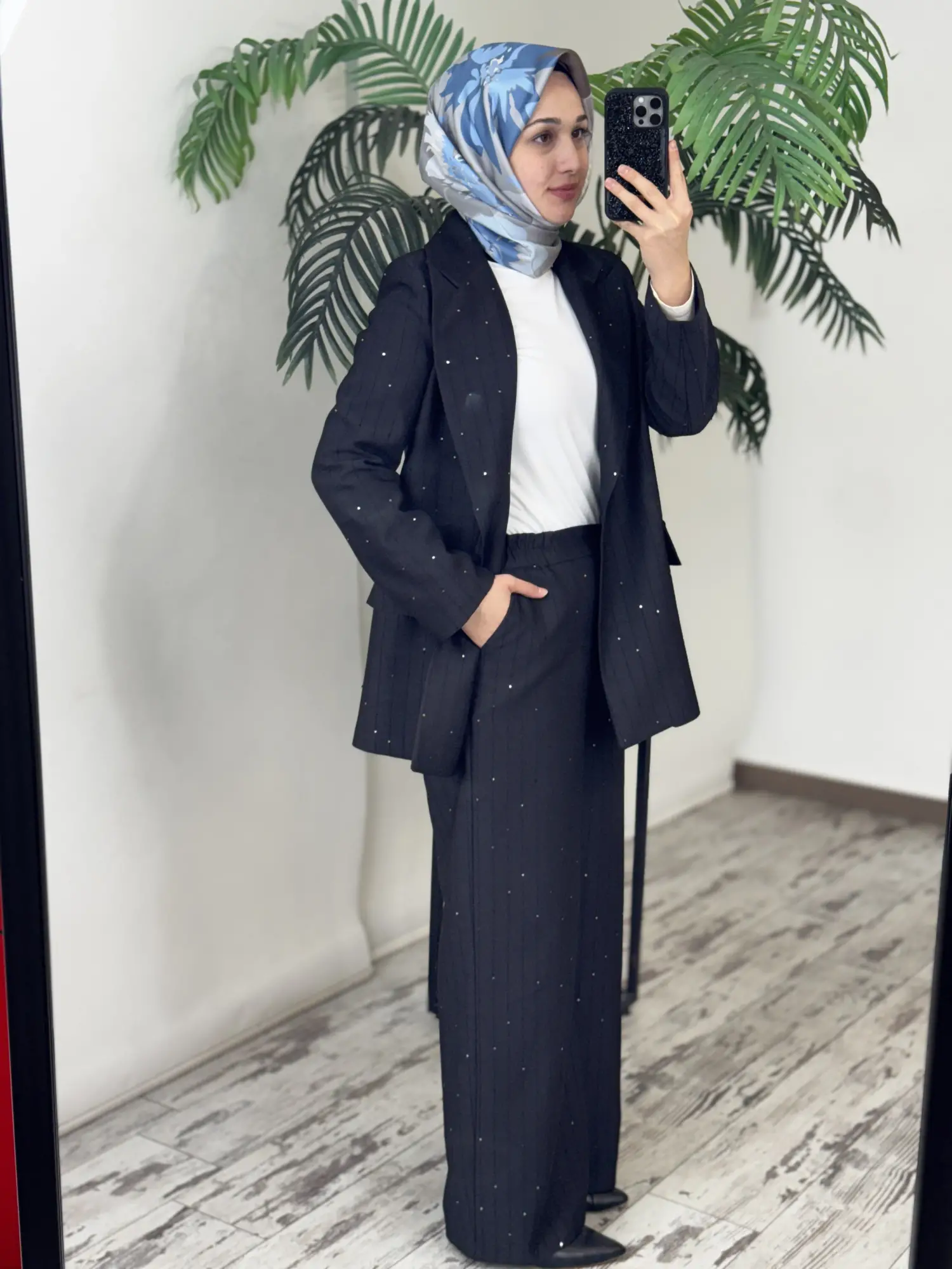 Ghisa Beli Lastikli Pantolon Ceket Takım G9152