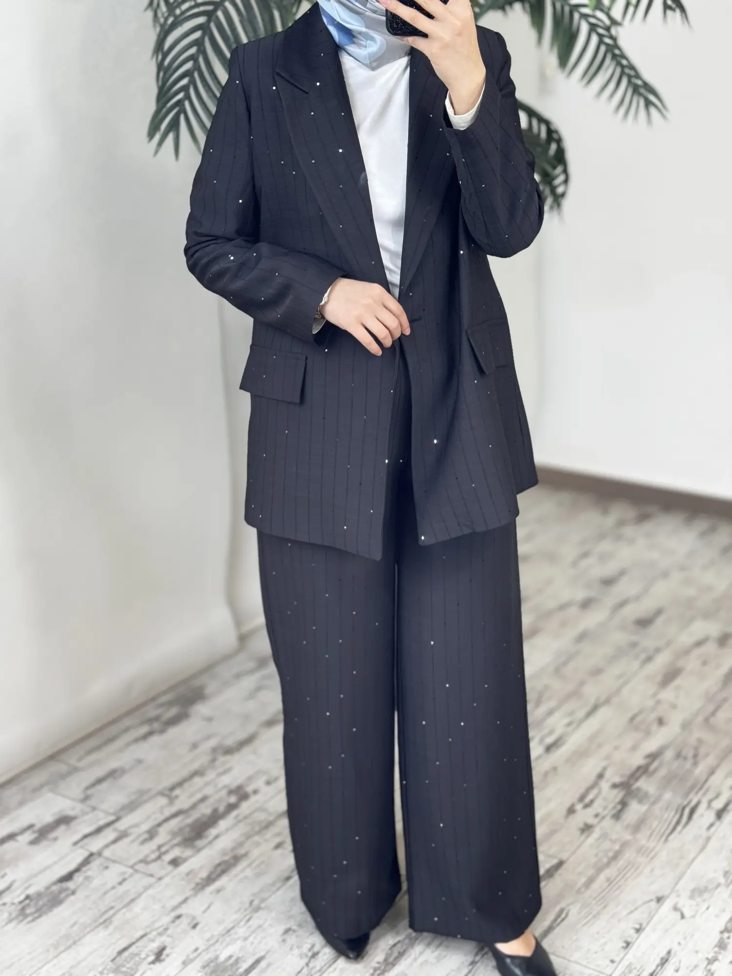 Ghisa Beli Lastikli Pantolon Ceket Takım G9152