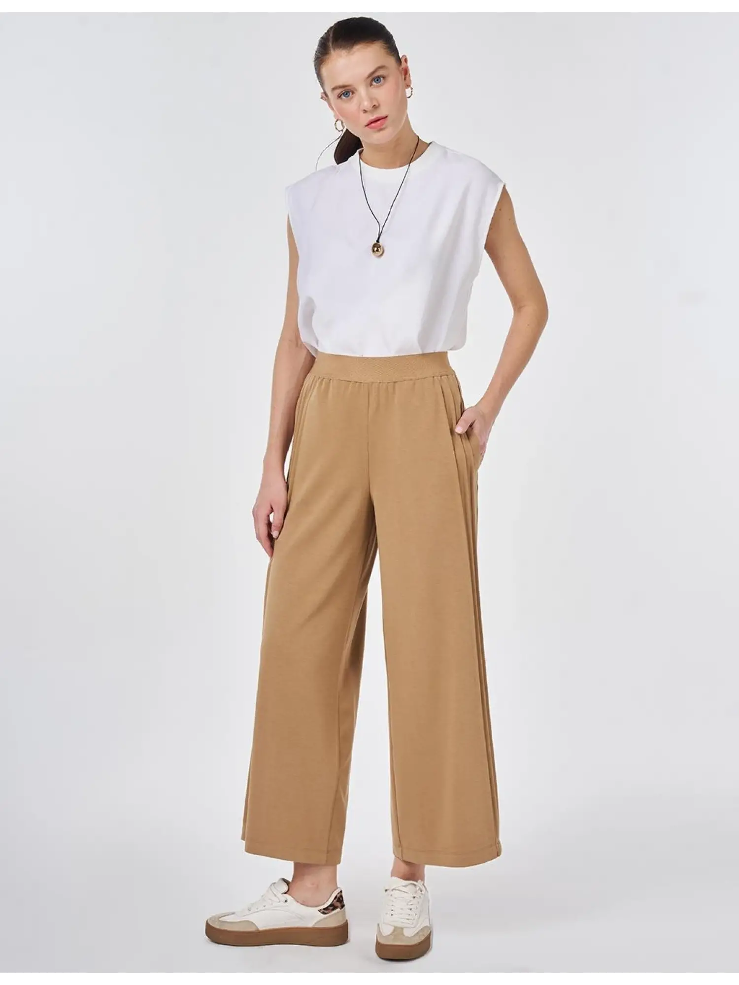 Kayra Yanları Nervürlü Beli Lastikli Spor Pantolon KA79027