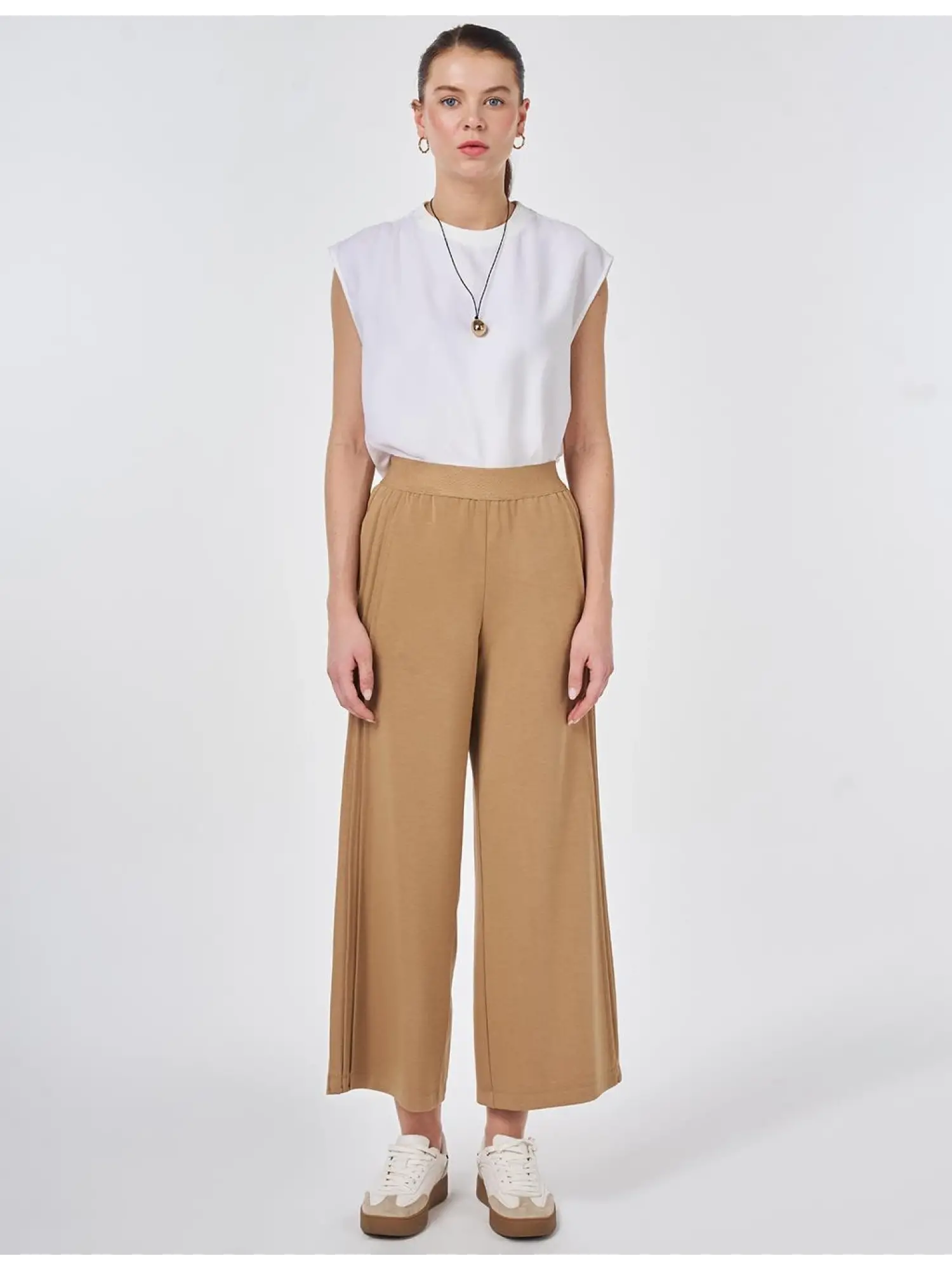 Kayra Yanları Nervürlü Beli Lastikli Spor Pantolon KA79027