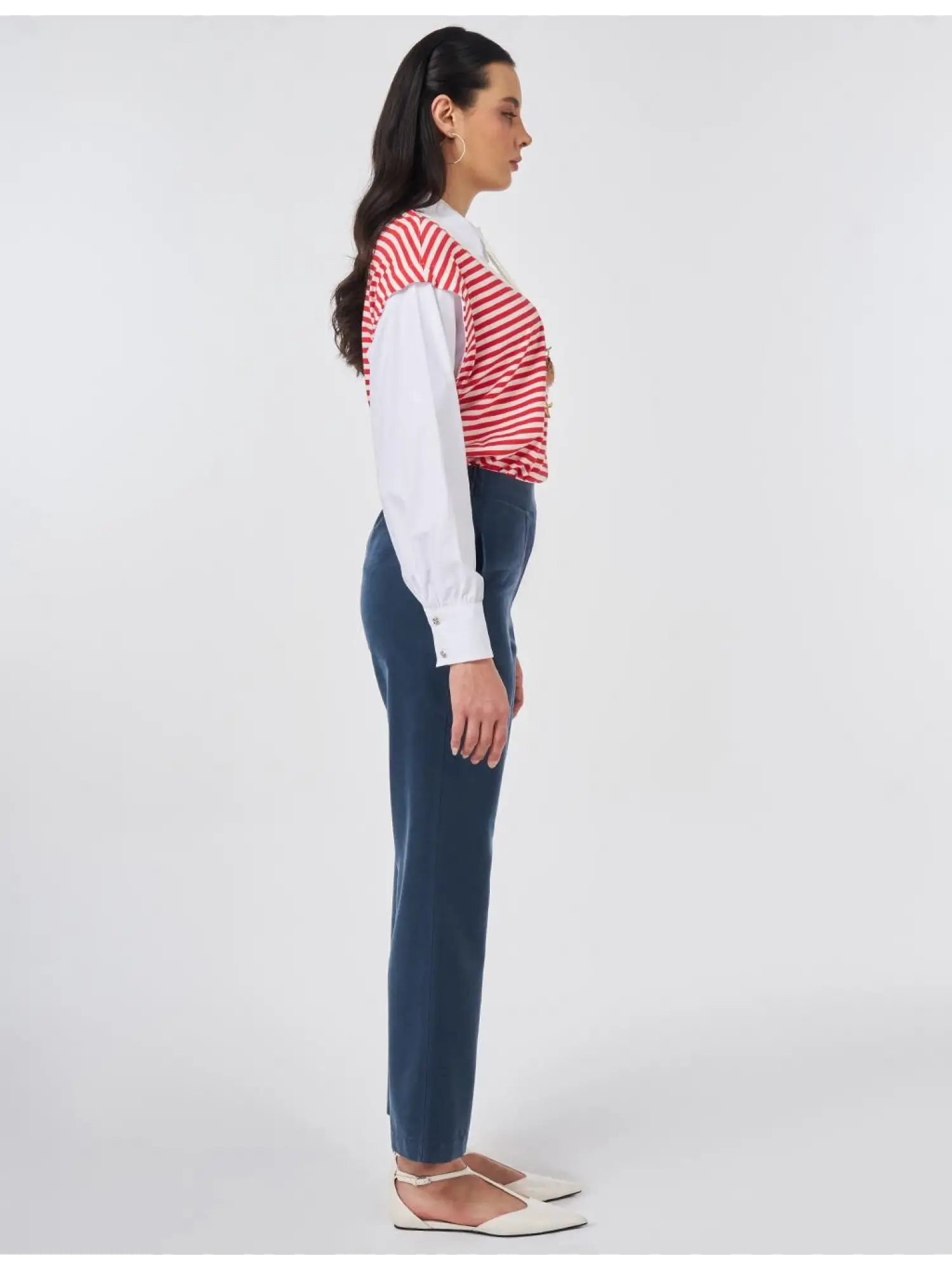 Kayra Sırt Kısmı Lastikli Cepli Tencel Pantolon KA79026