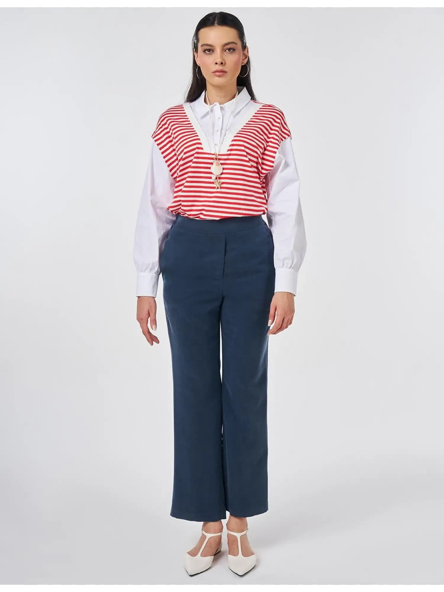 Kayra Sırt Kısmı Lastikli Cepli Tencel Pantolon KA79026