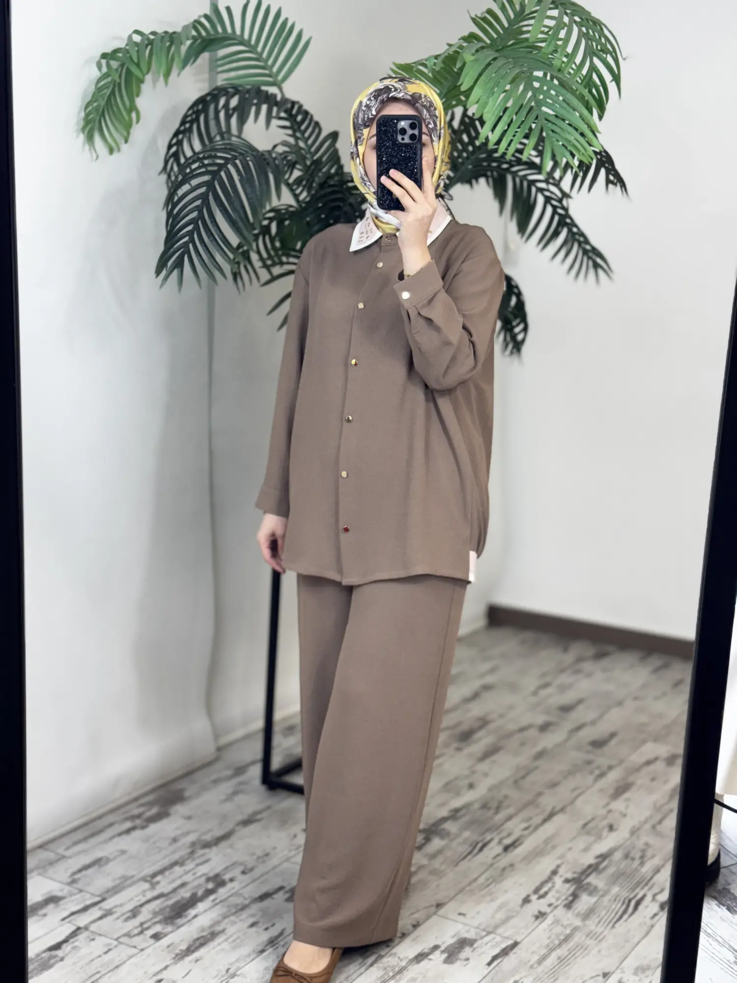 Ghisa Ribana Detaylı Gömlek Pantolon Takım G9185