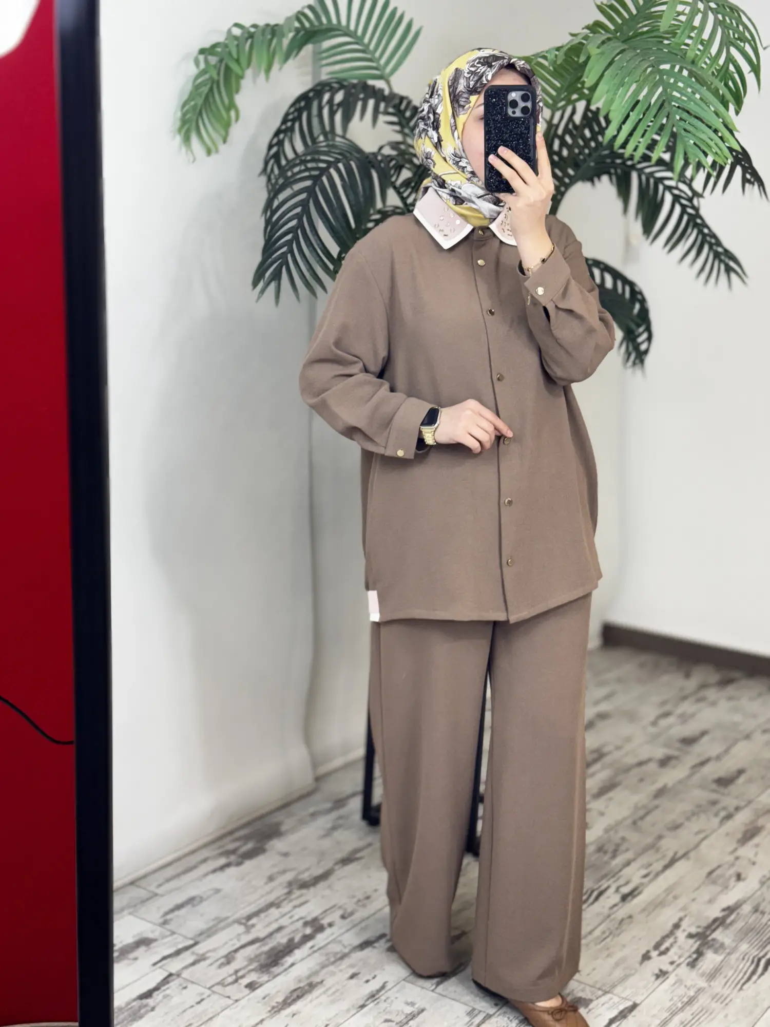 Ghisa Ribana Detaylı Gömlek Pantolon Takım G9185