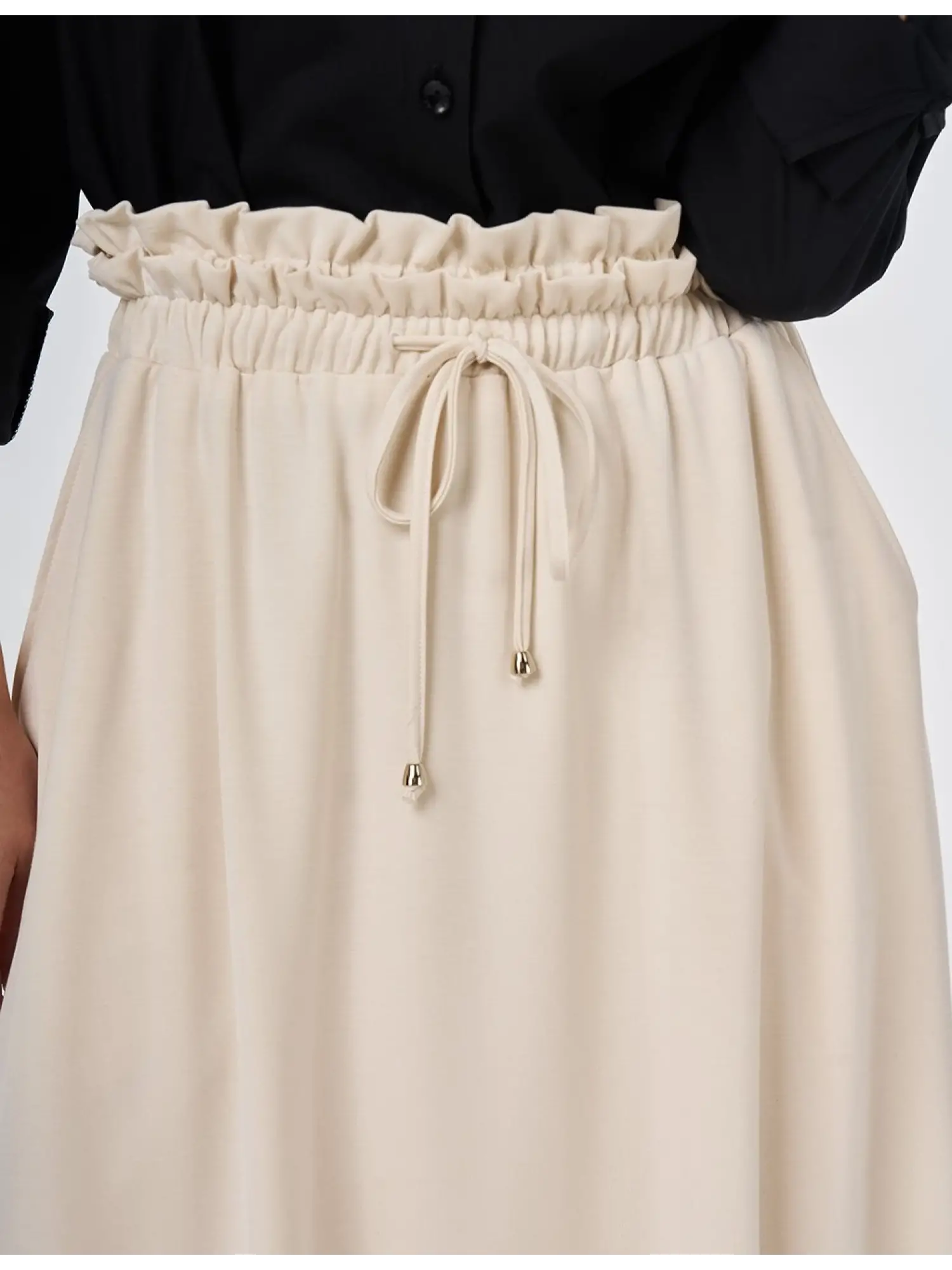 Kayra Beli Büzgü Detaylı Modal Cepli Etek KA12022