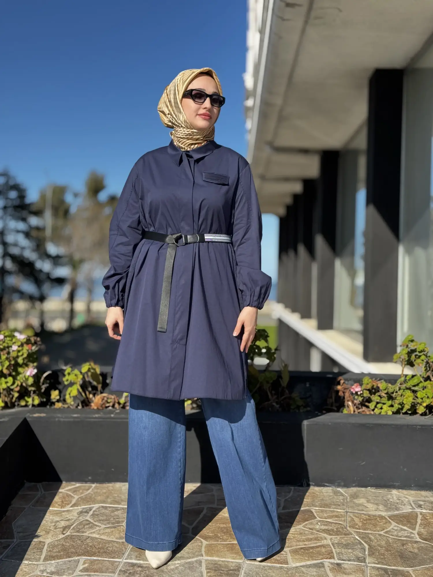 Misswhence Drape Detaylı Kemerli Gömlek 39305