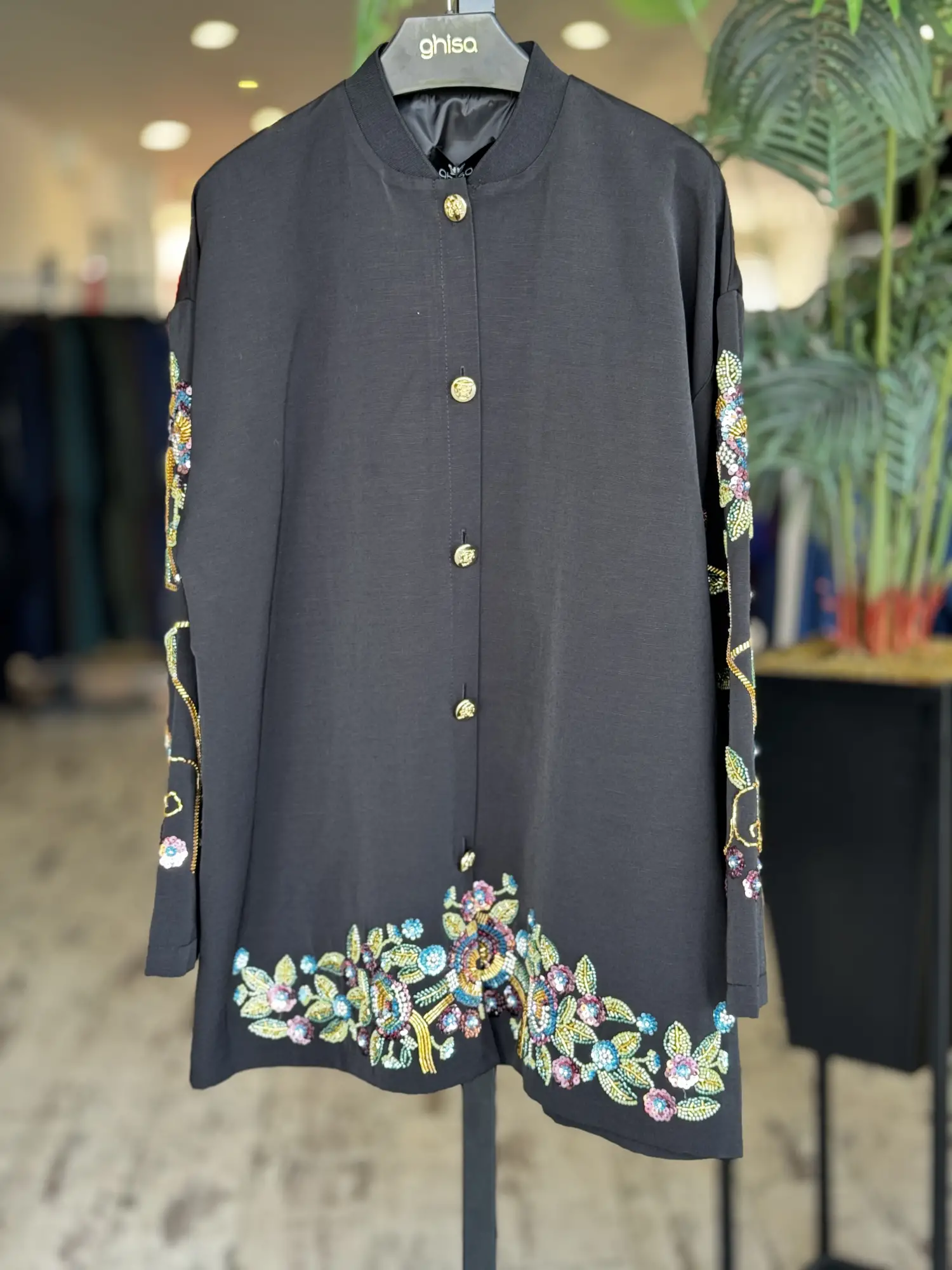 Ghisa Boncuk İşleme Detaylı Ceket 3365