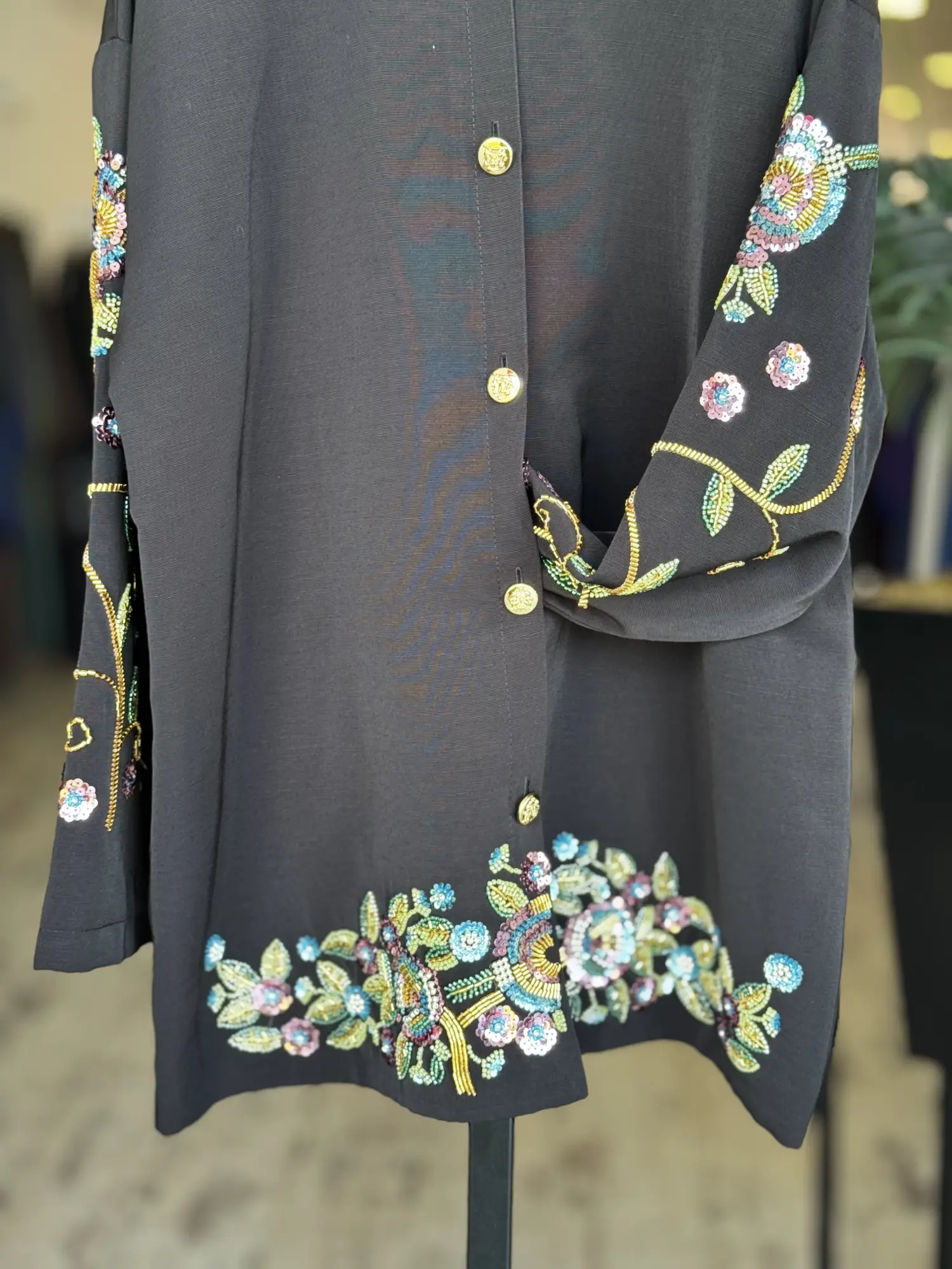 Ghisa Boncuk İşleme Detaylı Ceket 3365