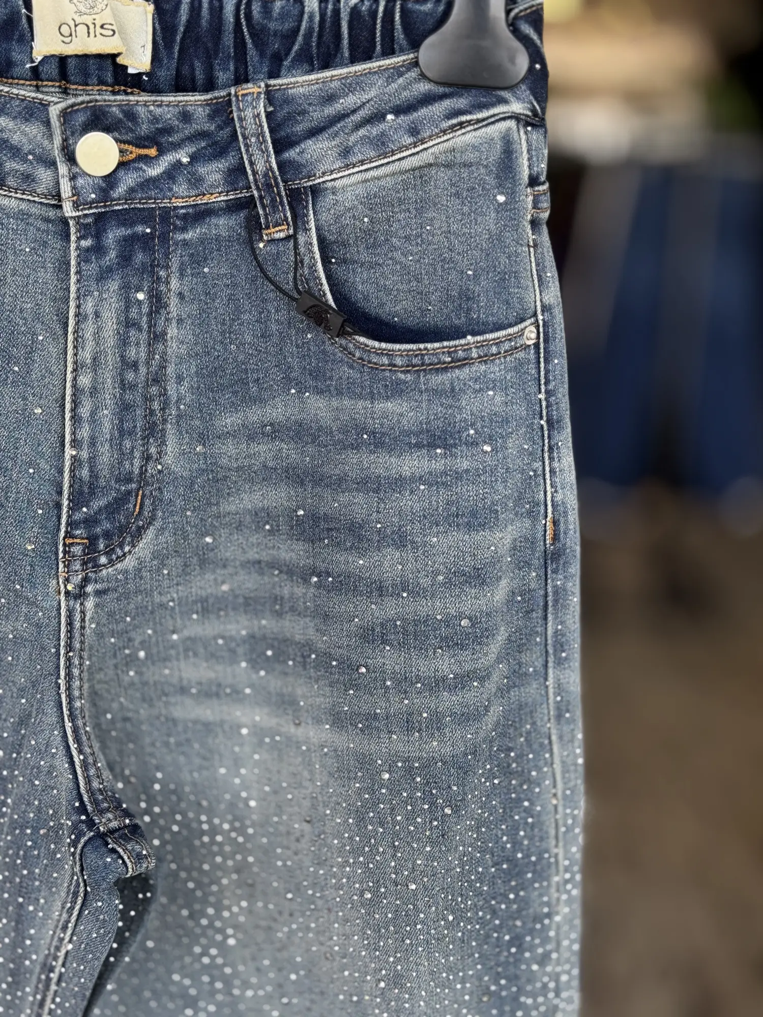 Ghisa Serpme Taşlı Kot Pantolon 8181