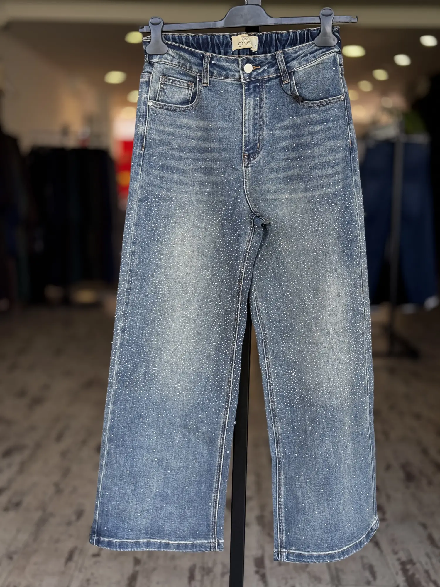 Ghisa Serpme Taşlı Kot Pantolon 8181