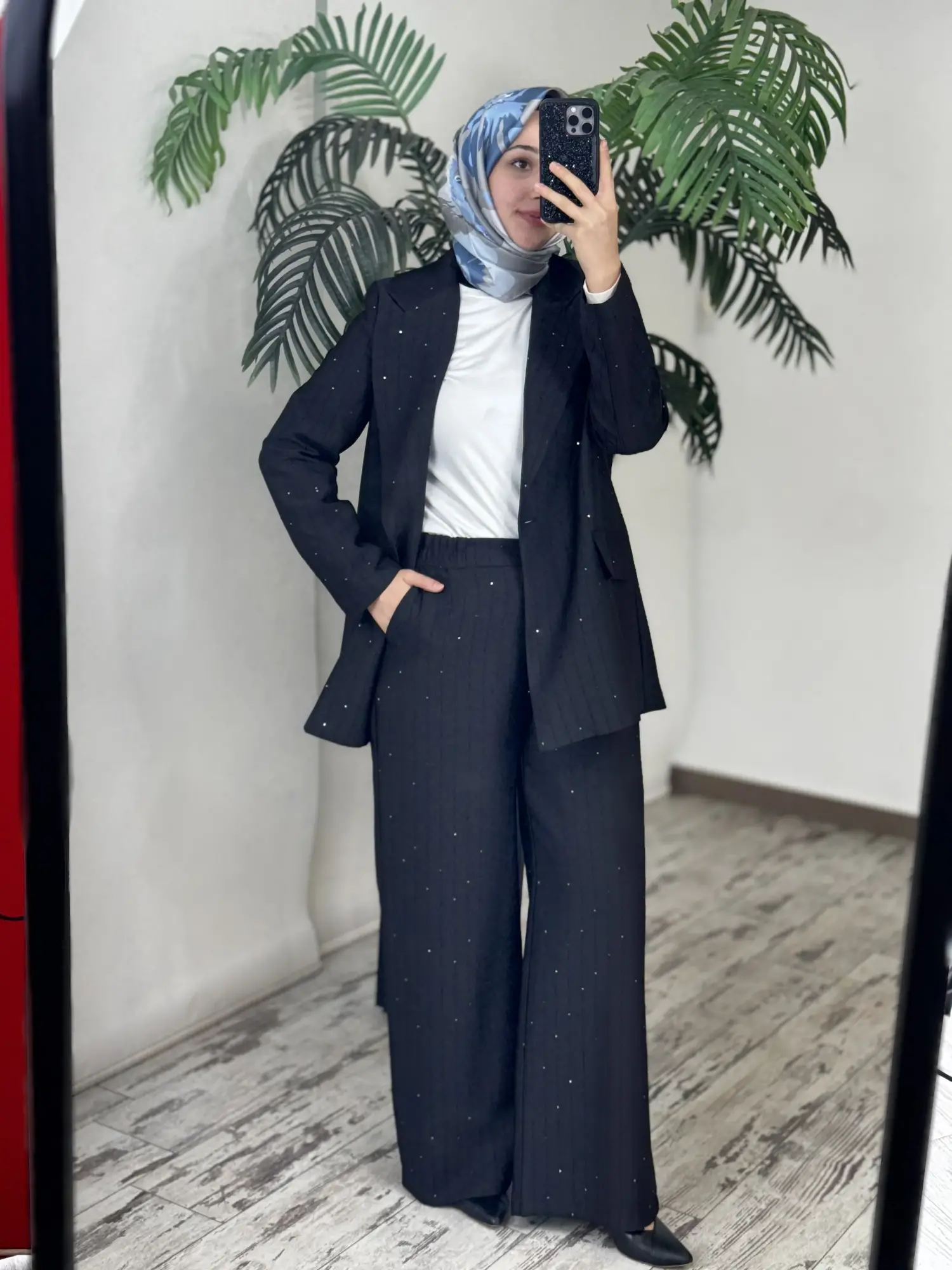 Ghisa Beli Lastikli Pantolon Ceket Takım G9152