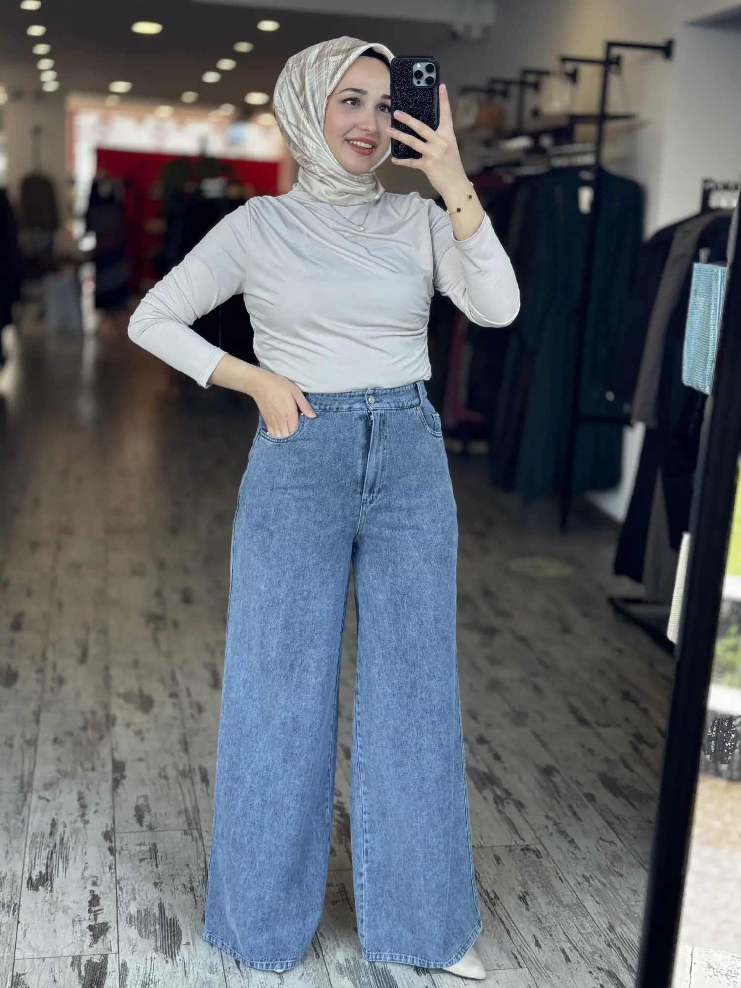 Kayra Bol Paça Kot Pantolon KA19073