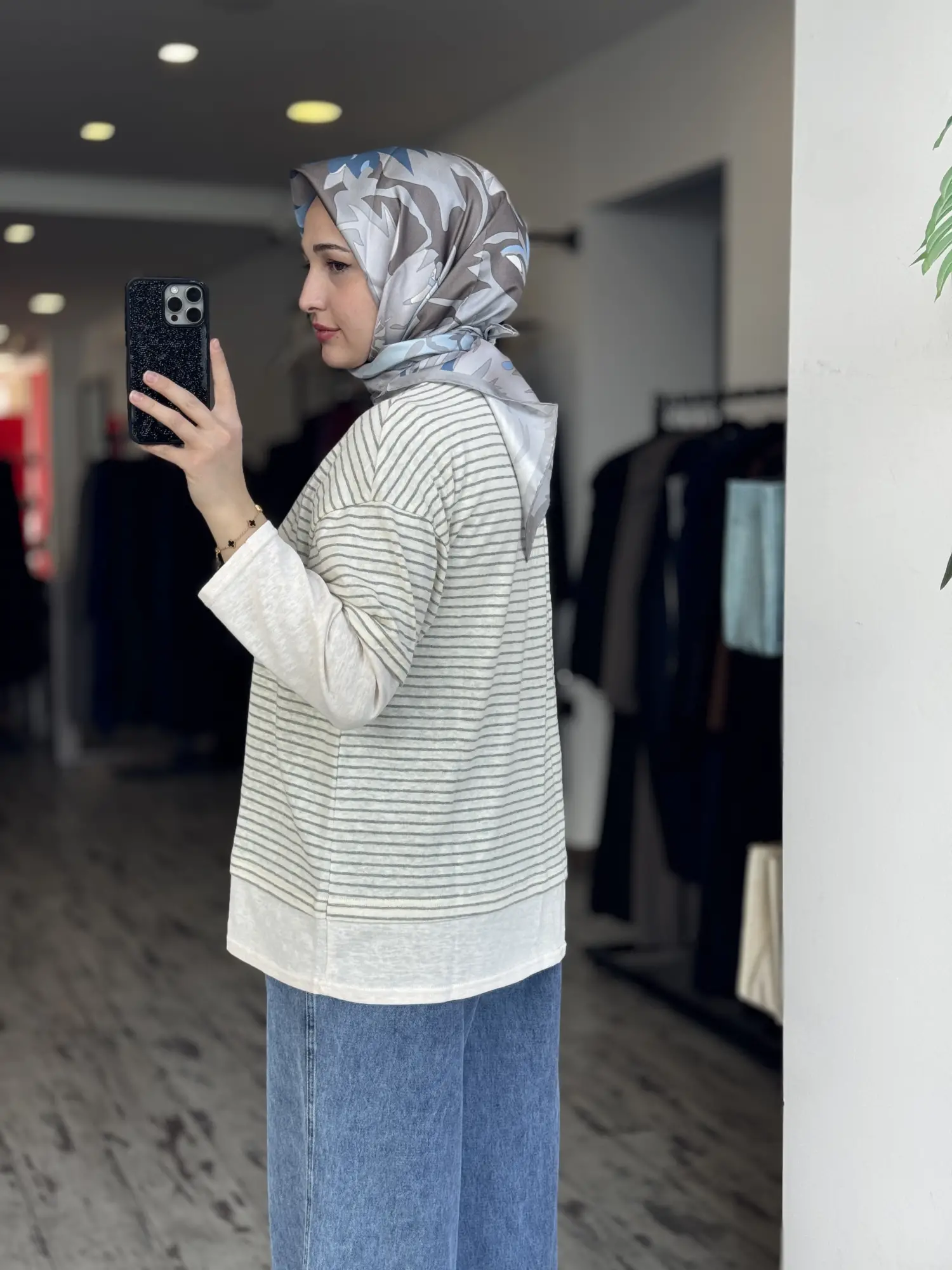 Kayra Çizgili Basic Sweatshırt  KA21038