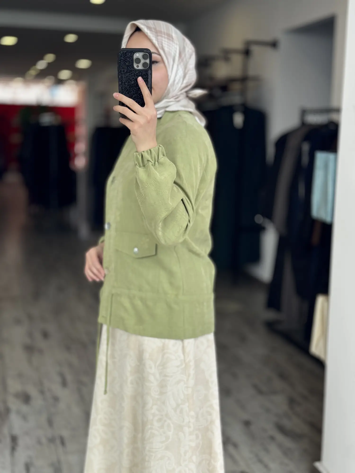 Kayra Kendinden Desenli Düğmeli Spor Ceket KA73021