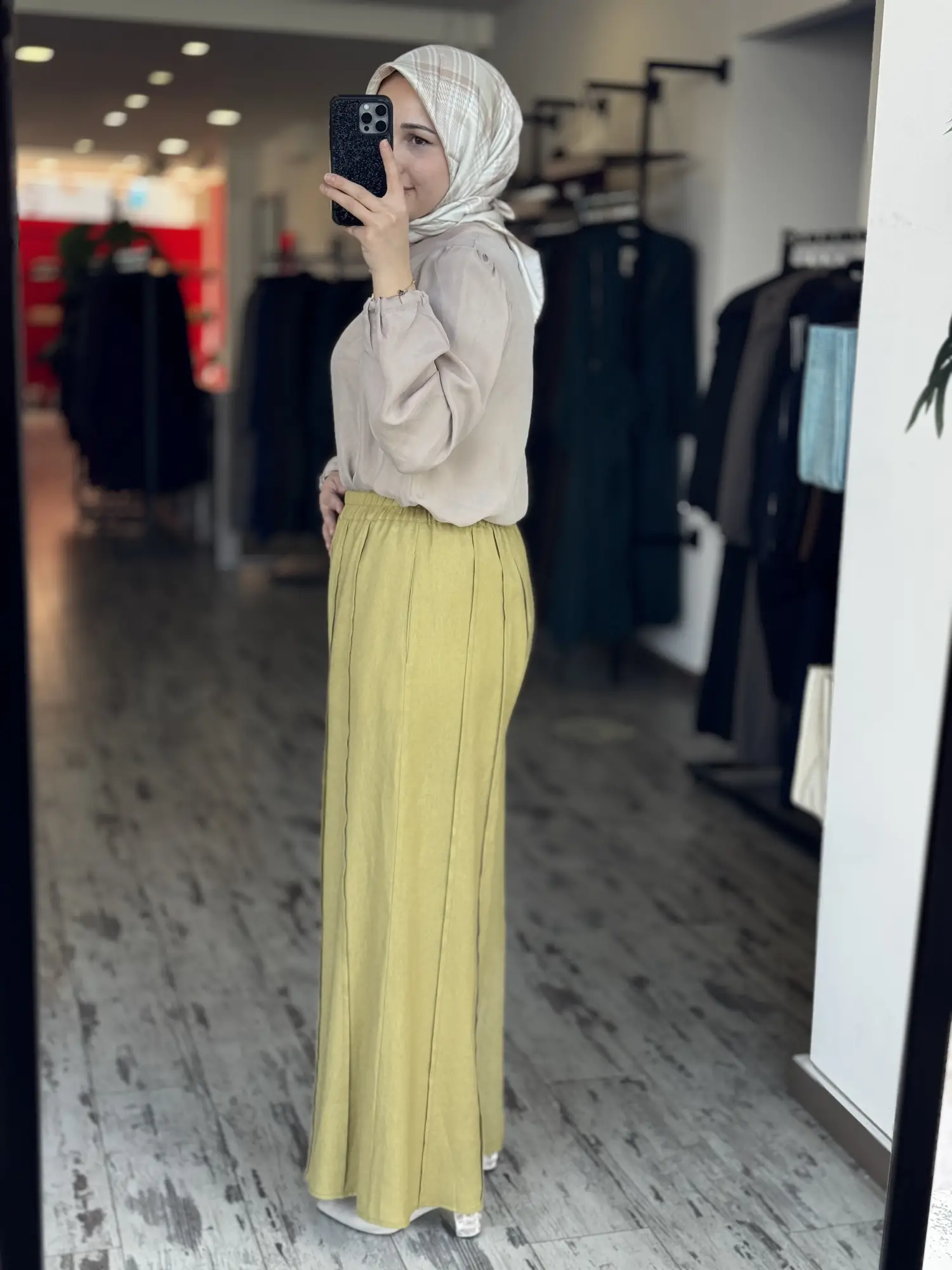 Kayra Nervür Parça Görünümlü Keten Pantolon KA19155