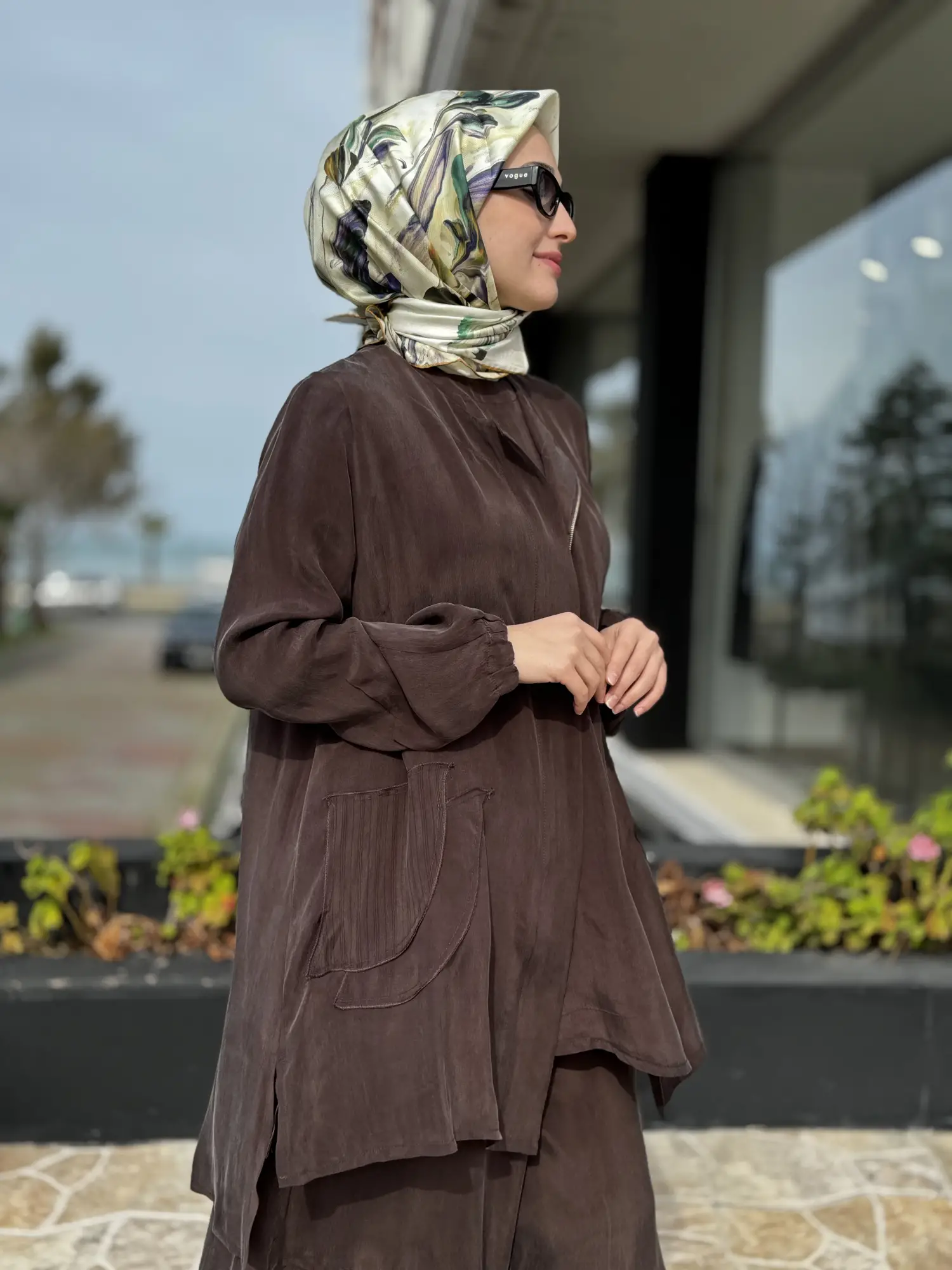 Misswhence 3 lü Cupra İpek Ceket Tunik Pantolon Takım 39208