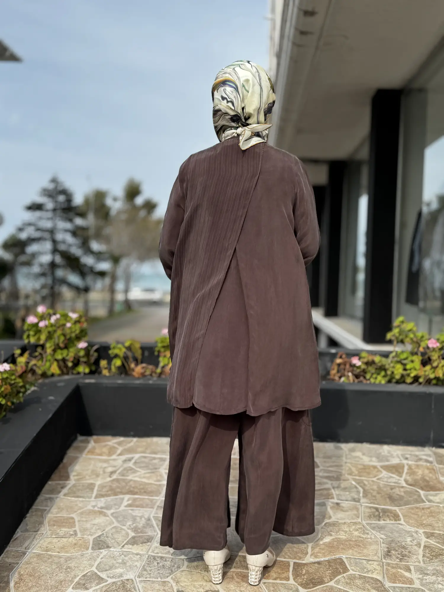 Misswhence 3 lü Cupra İpek Ceket Tunik Pantolon Takım 39208