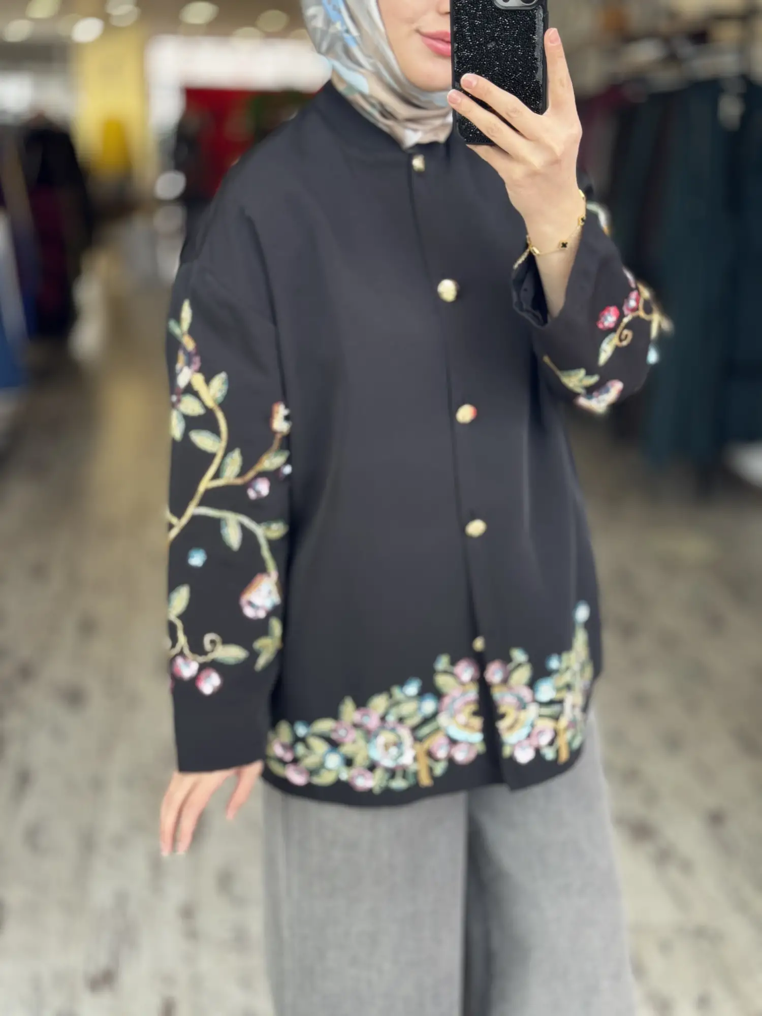 Ghisa Boncuk İşleme Detaylı Ceket 3365