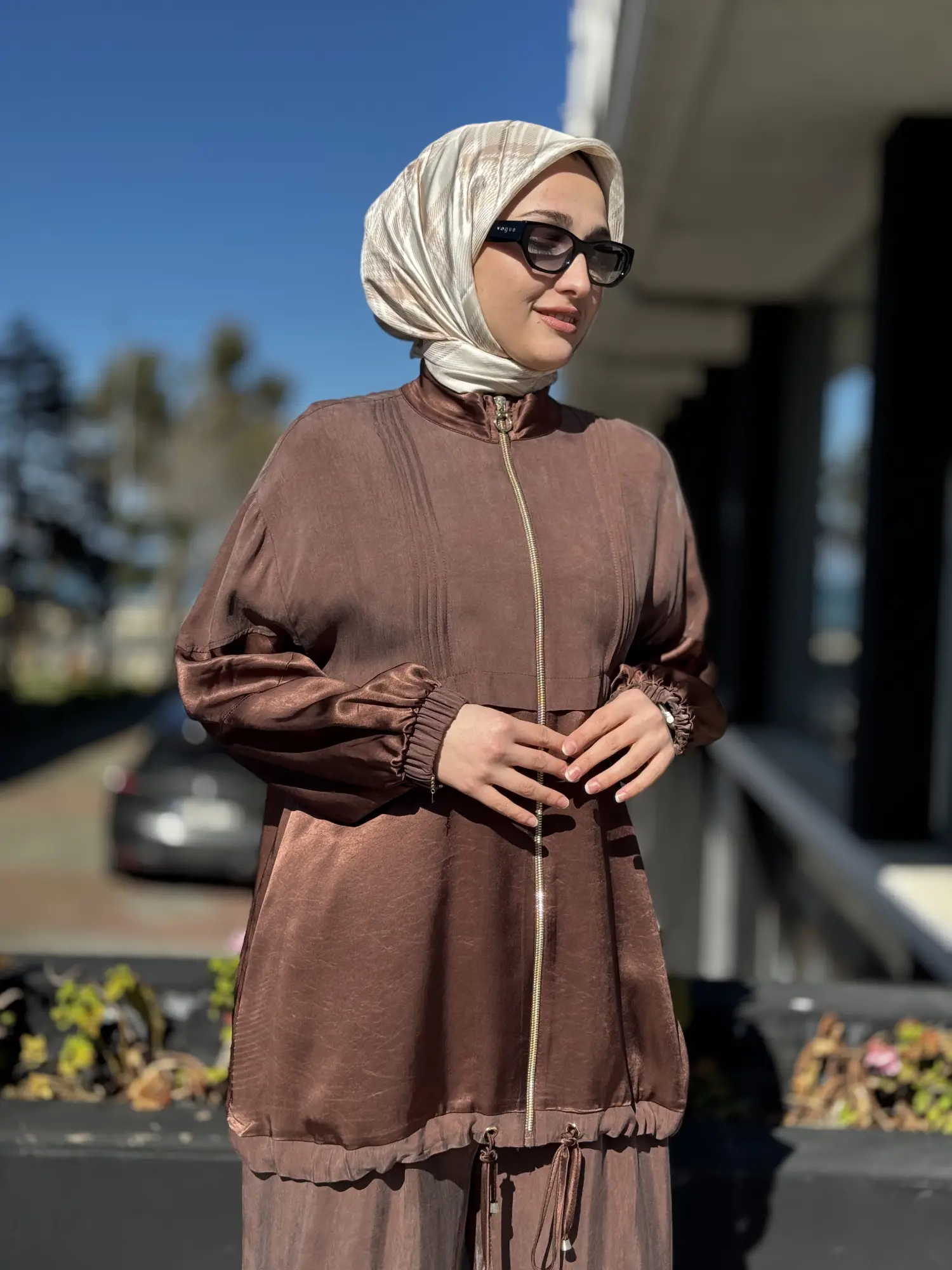 Ghisa Saten Kumaş Parçalı Nervürlü Kap Pantolon Takım G9139