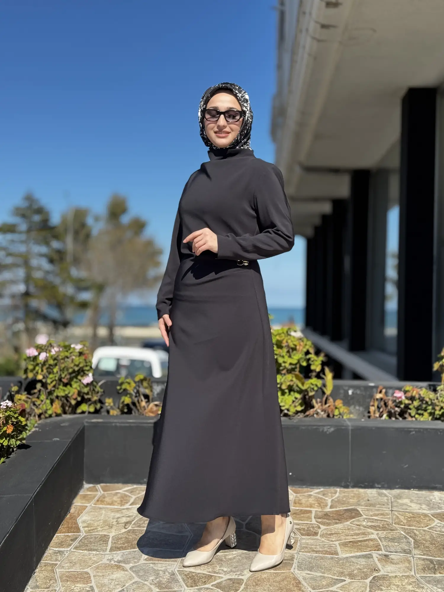 Ghisa Belden Model ve Aksesuar Detaylı Şık Elbise G4329