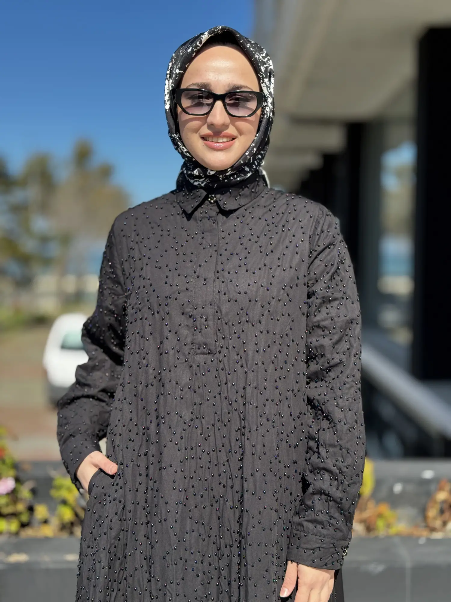 Ghisa Boncuk Bezeli Balon Elbise G4326