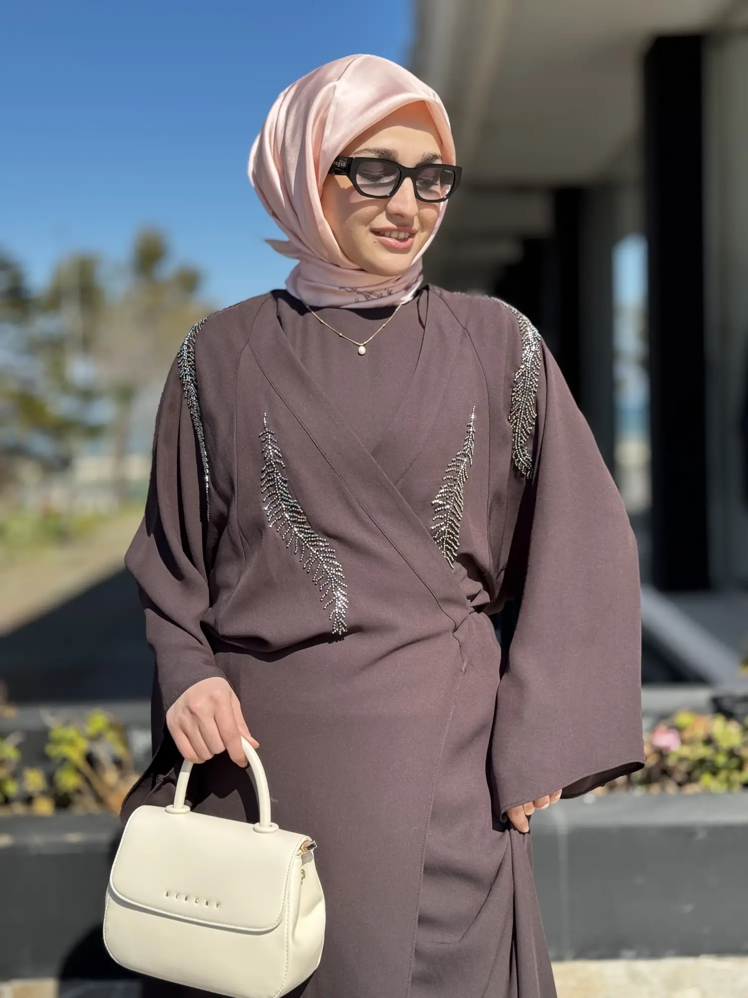 Ghisa Boncuk İşlemeli Kimono Elbise Takım G9187