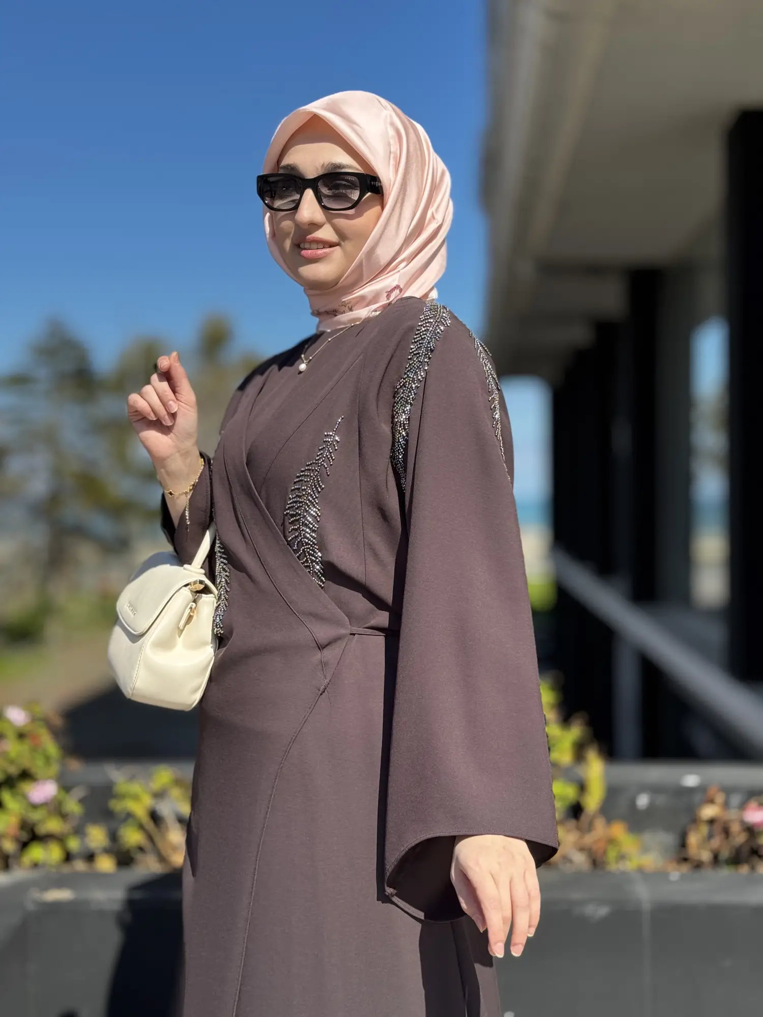 Ghisa Boncuk İşlemeli Kimono Elbise Takım G9187