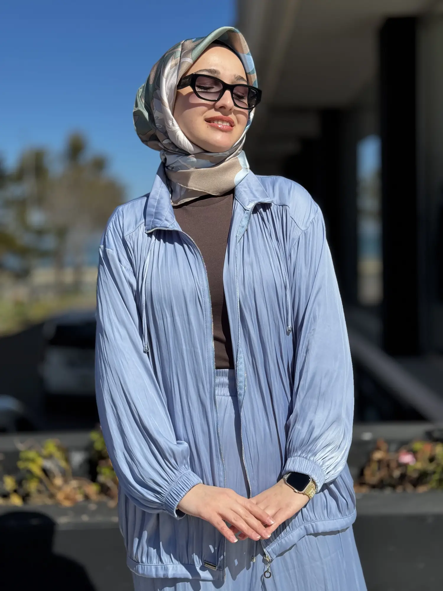 Almarwah Fermuarlı Kraşlı Kap Pantolon Takım 202973