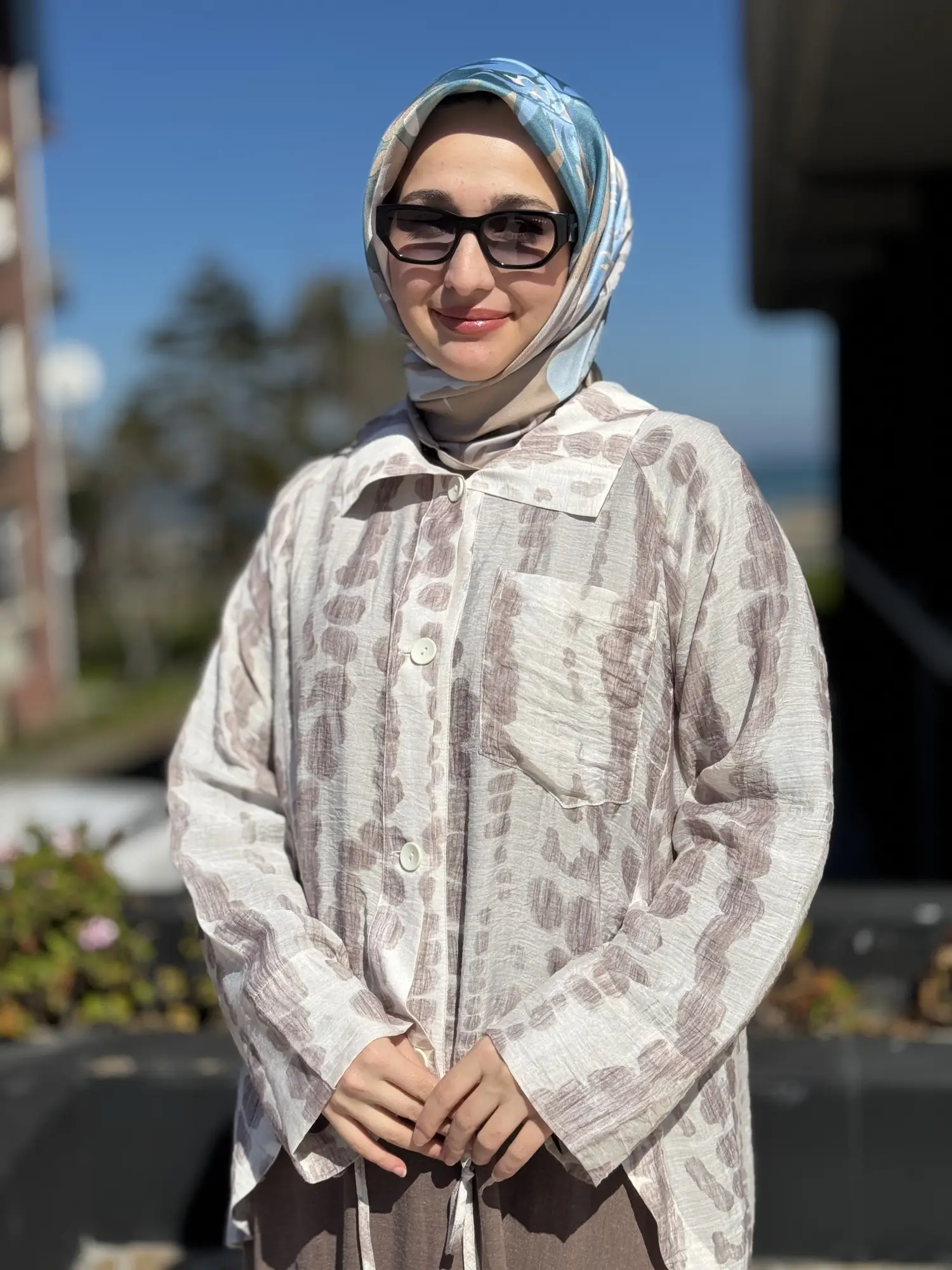 Almarwah Keten Gömlek Elbise İkili Takım 202993