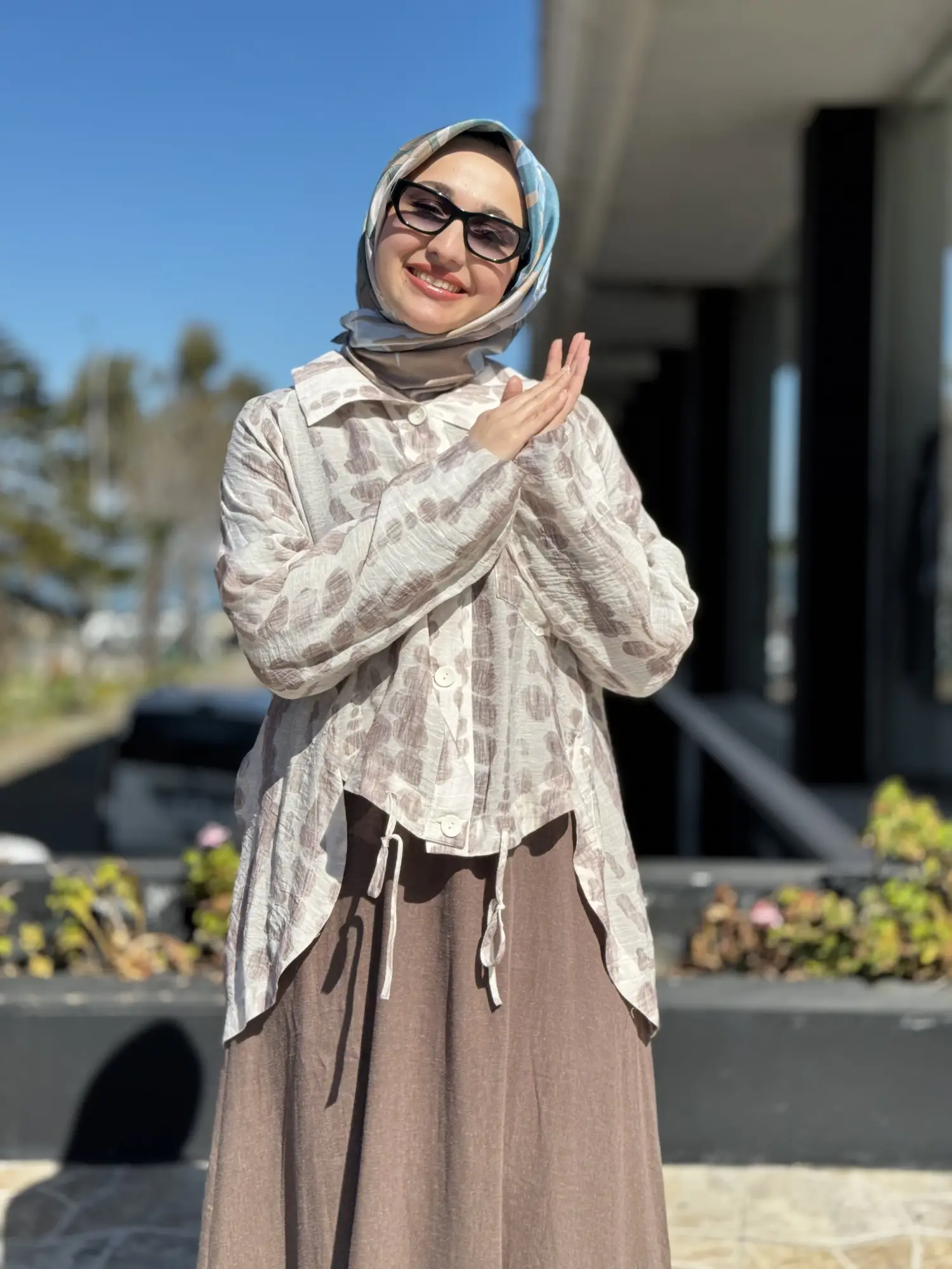 Almarwah Keten Gömlek Elbise İkili Takım 202993