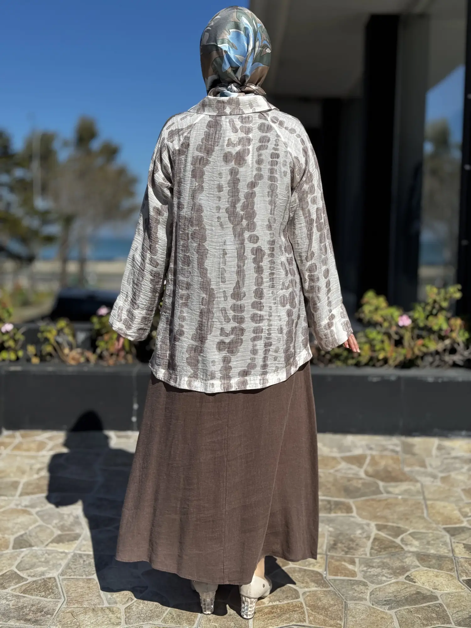 Almarwah Keten Gömlek Elbise İkili Takım 202993