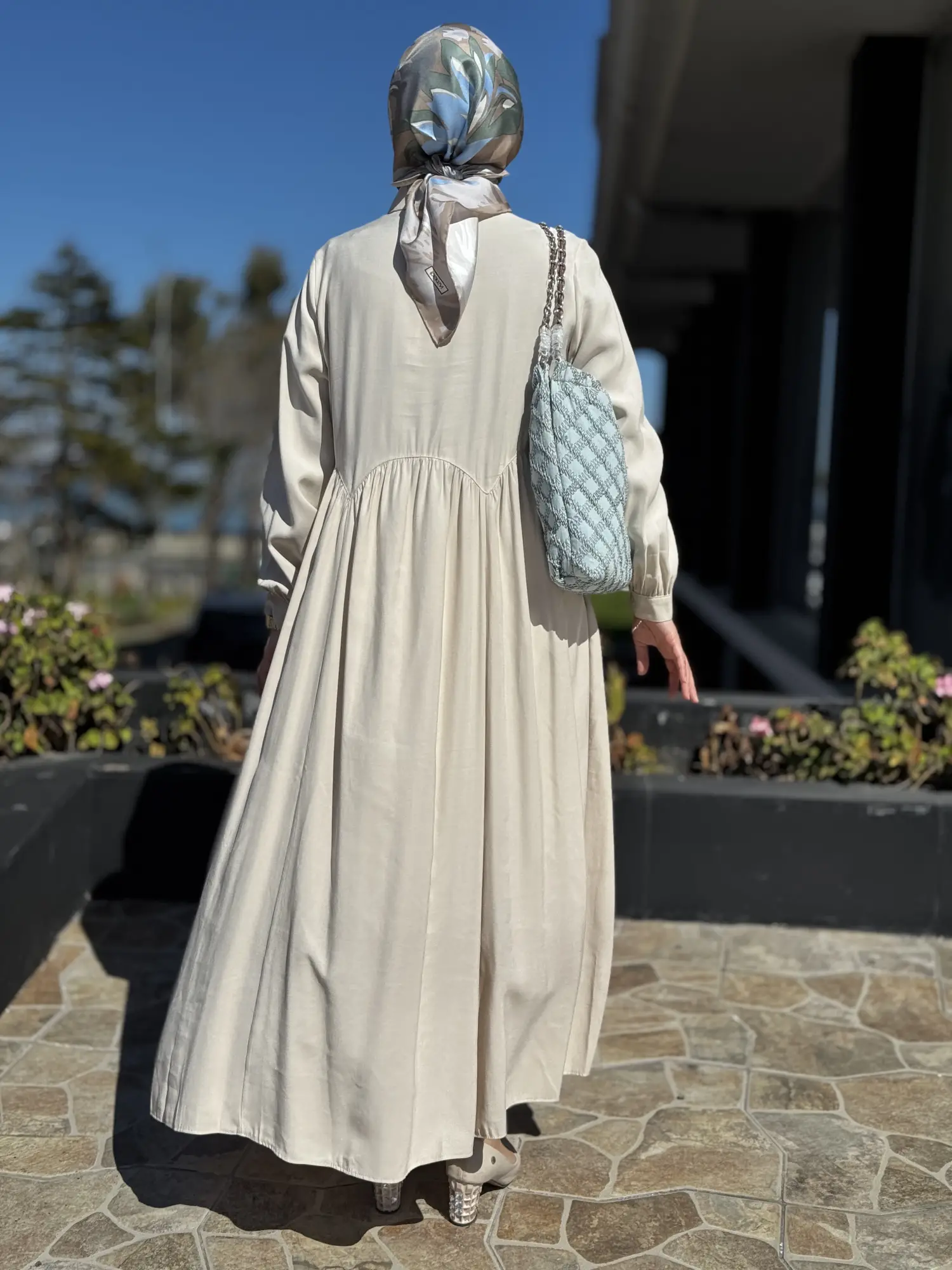 Almarwah Asimetrik Dikiş Detaylı Elbise 303892