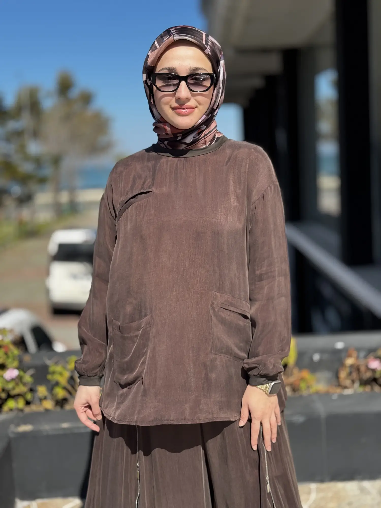 Misswhence İçi Pantolonlu Cupra İpek Tunik Şalvar Takım 39004