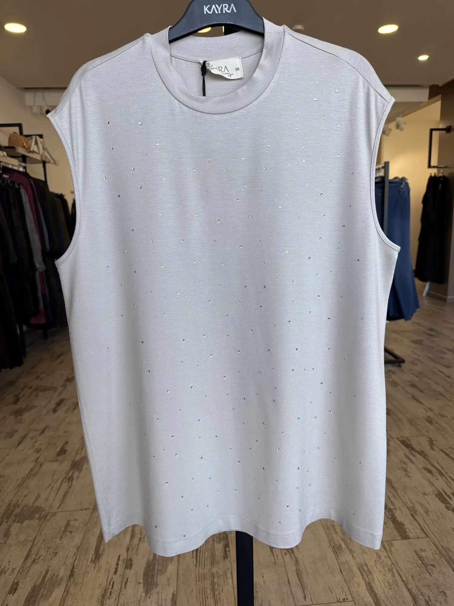 Kayra Taşlı Kolsuz Tunik / İçlik KA10003