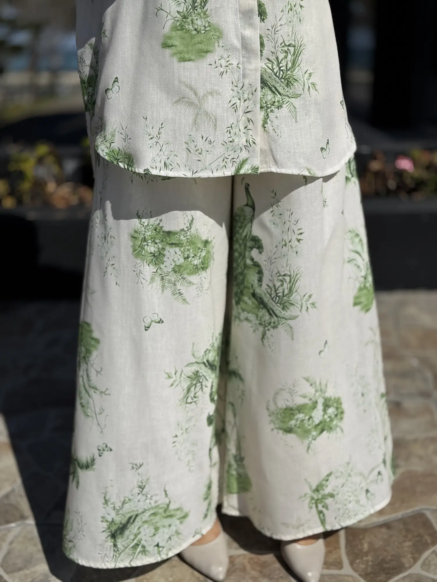 Vuu Safari Desenli Bol Gömlek Pantolon Takım