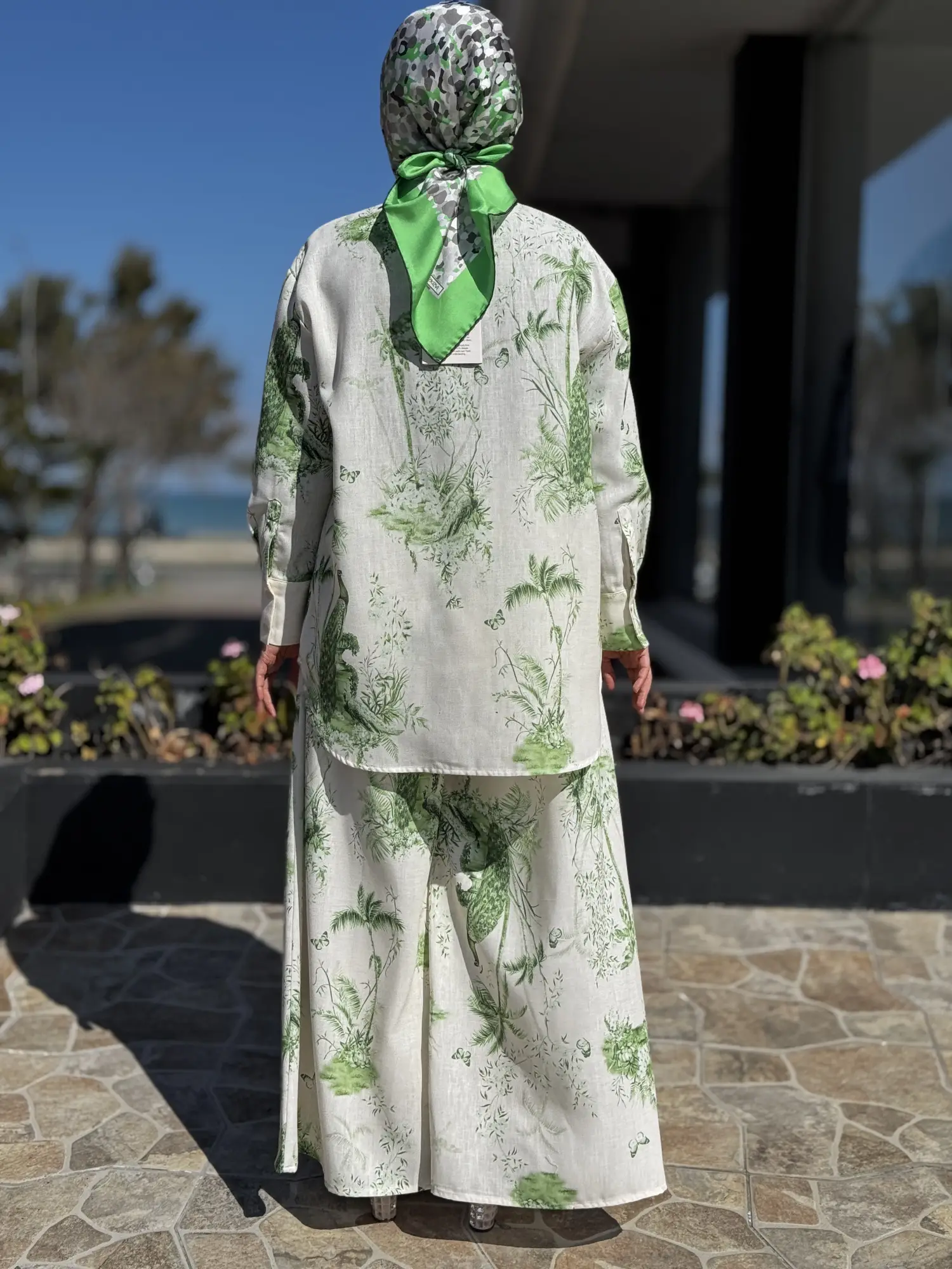 Vuu Safari Desenli Bol Gömlek Pantolon Takım