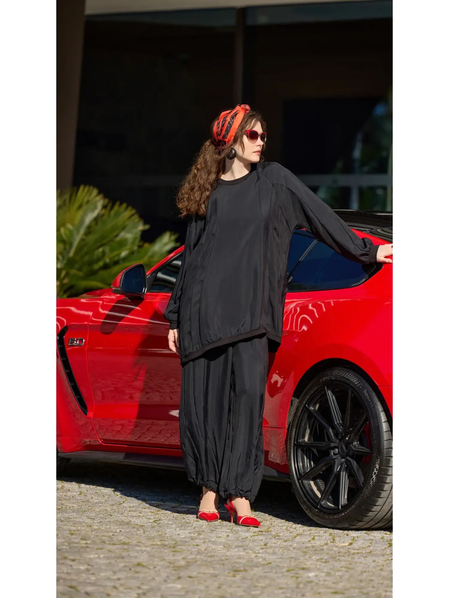 Misswhence Parça Detaylı Tunik Şalvar Pantolon Takım 39022