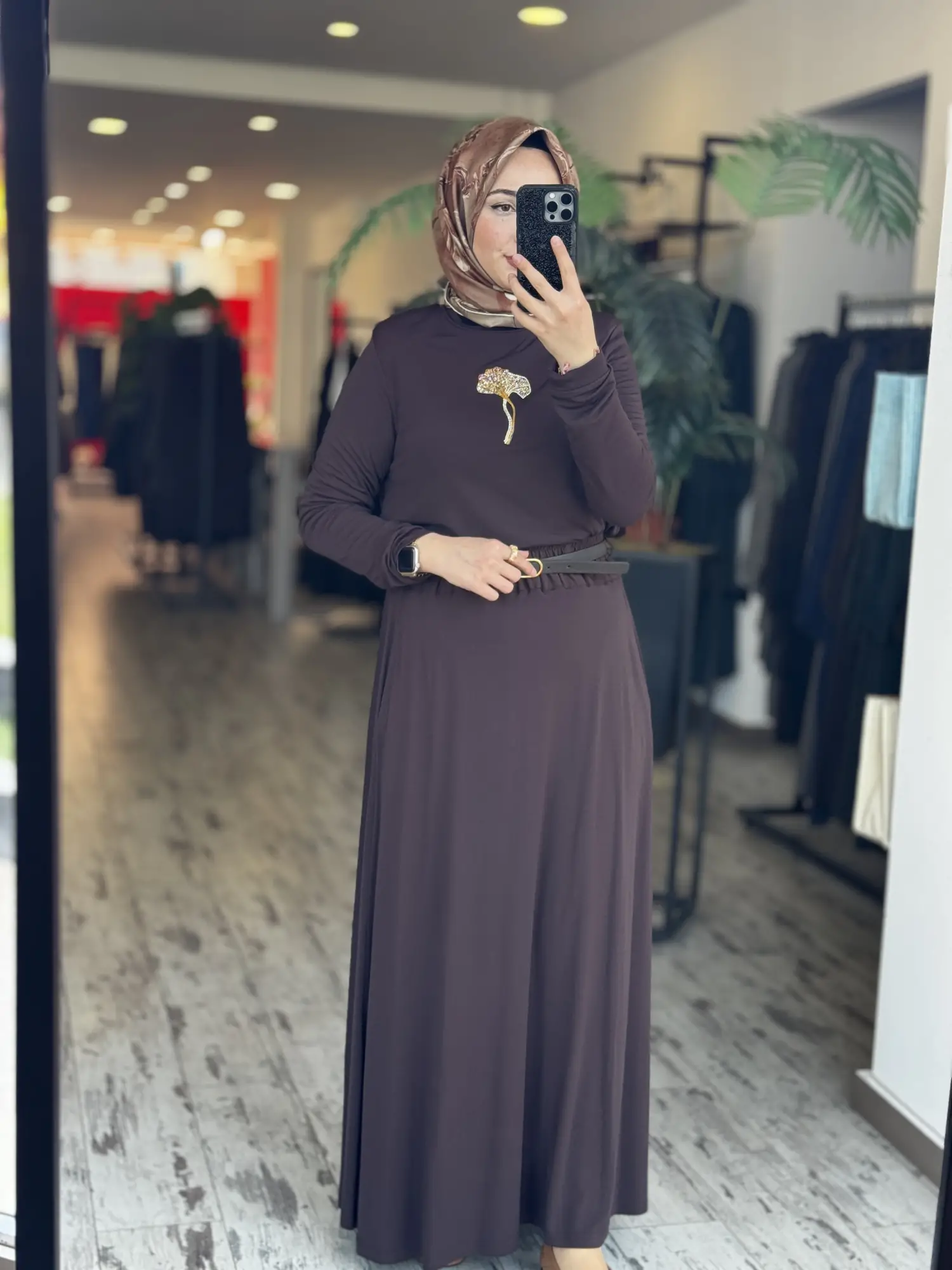 Qupra Önü Taş Detaylı Modal Bluz Etek Takım WAD1263