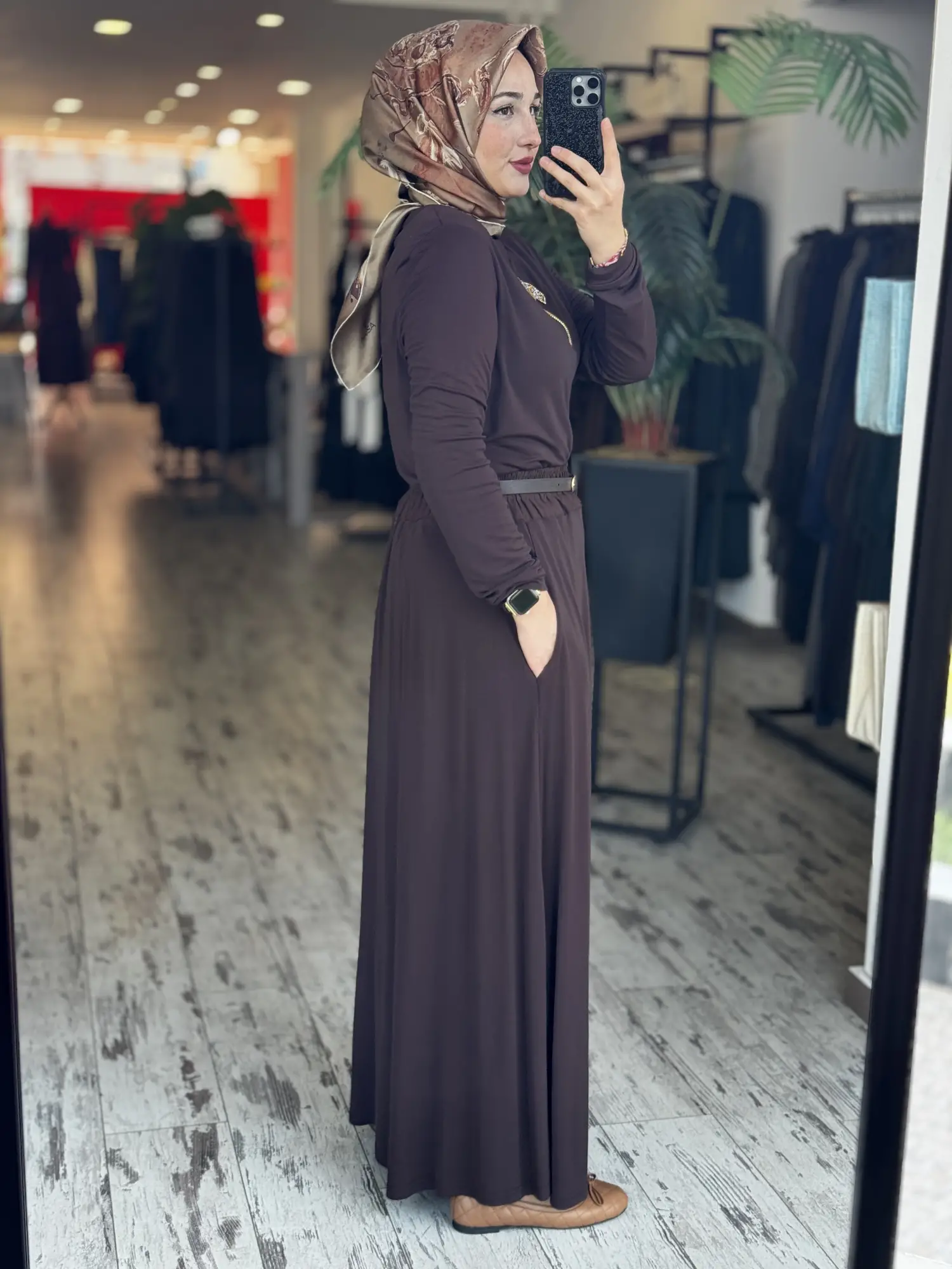 Qupra Önü Taş Detaylı Modal Bluz Etek Takım WAD1263