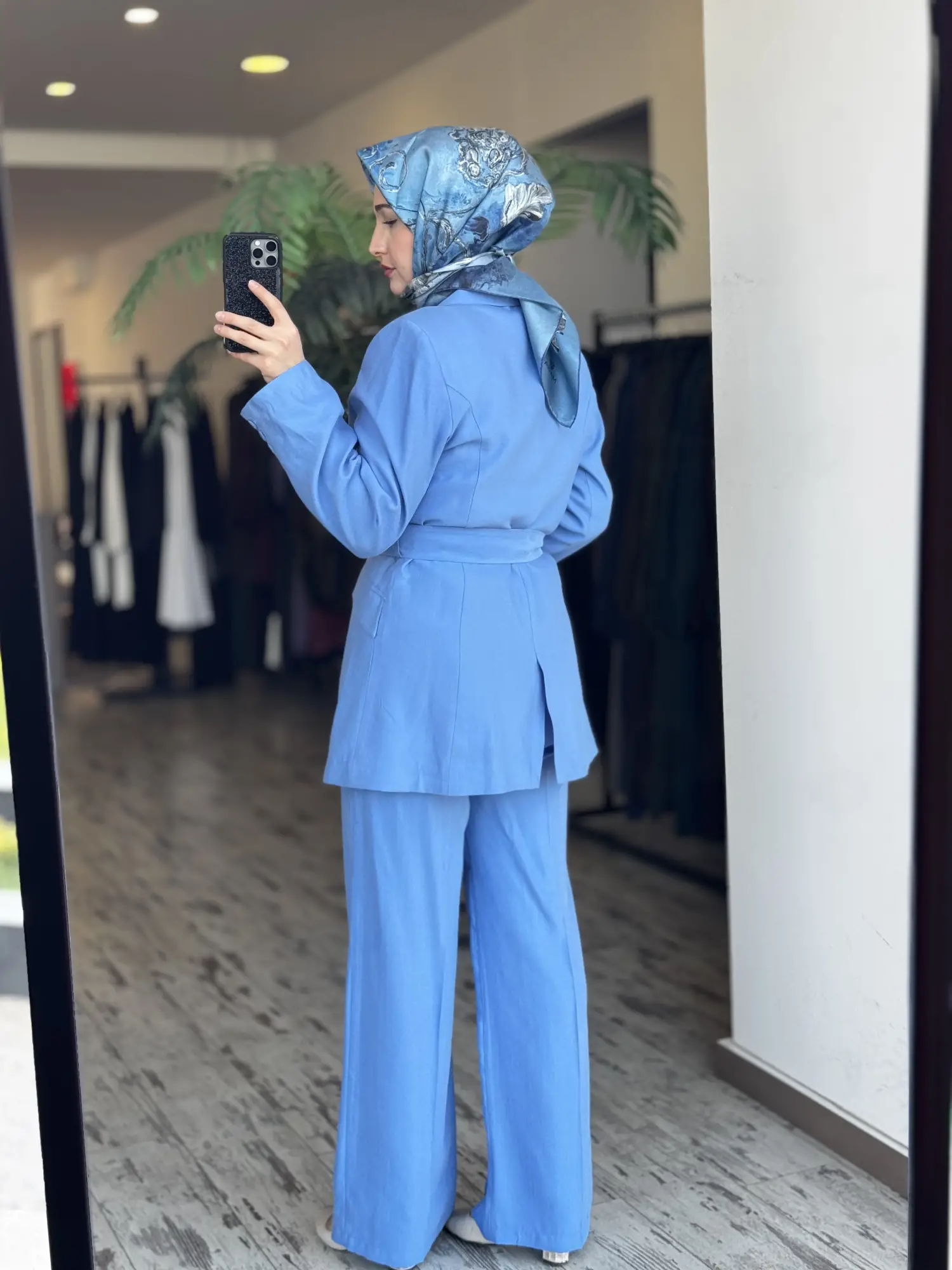 Qupra Astarı Desenli Blazer Ceket Pantolon Takım WAD12103