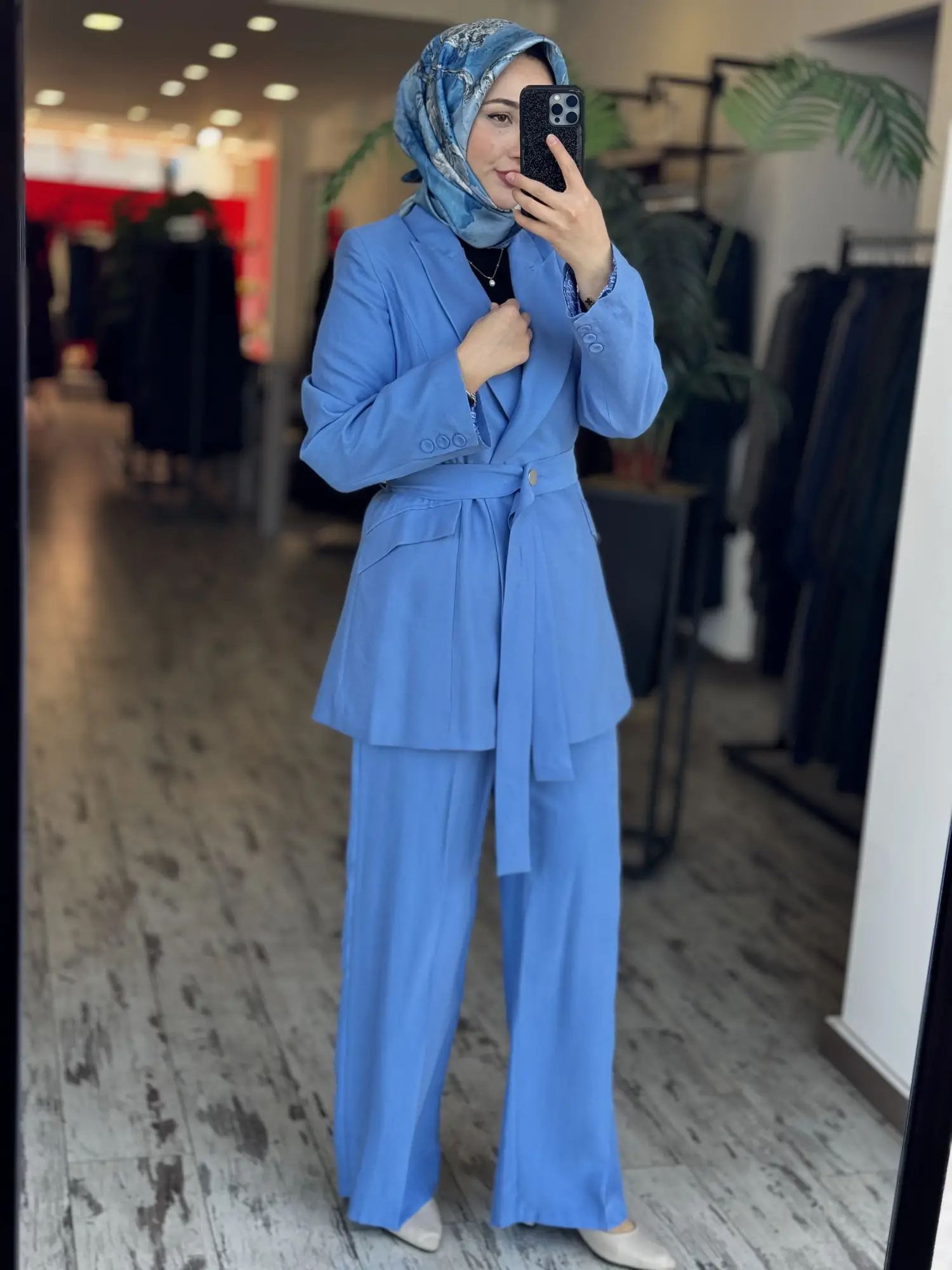 Qupra Astarı Desenli Blazer Ceket Pantolon Takım WAD12103