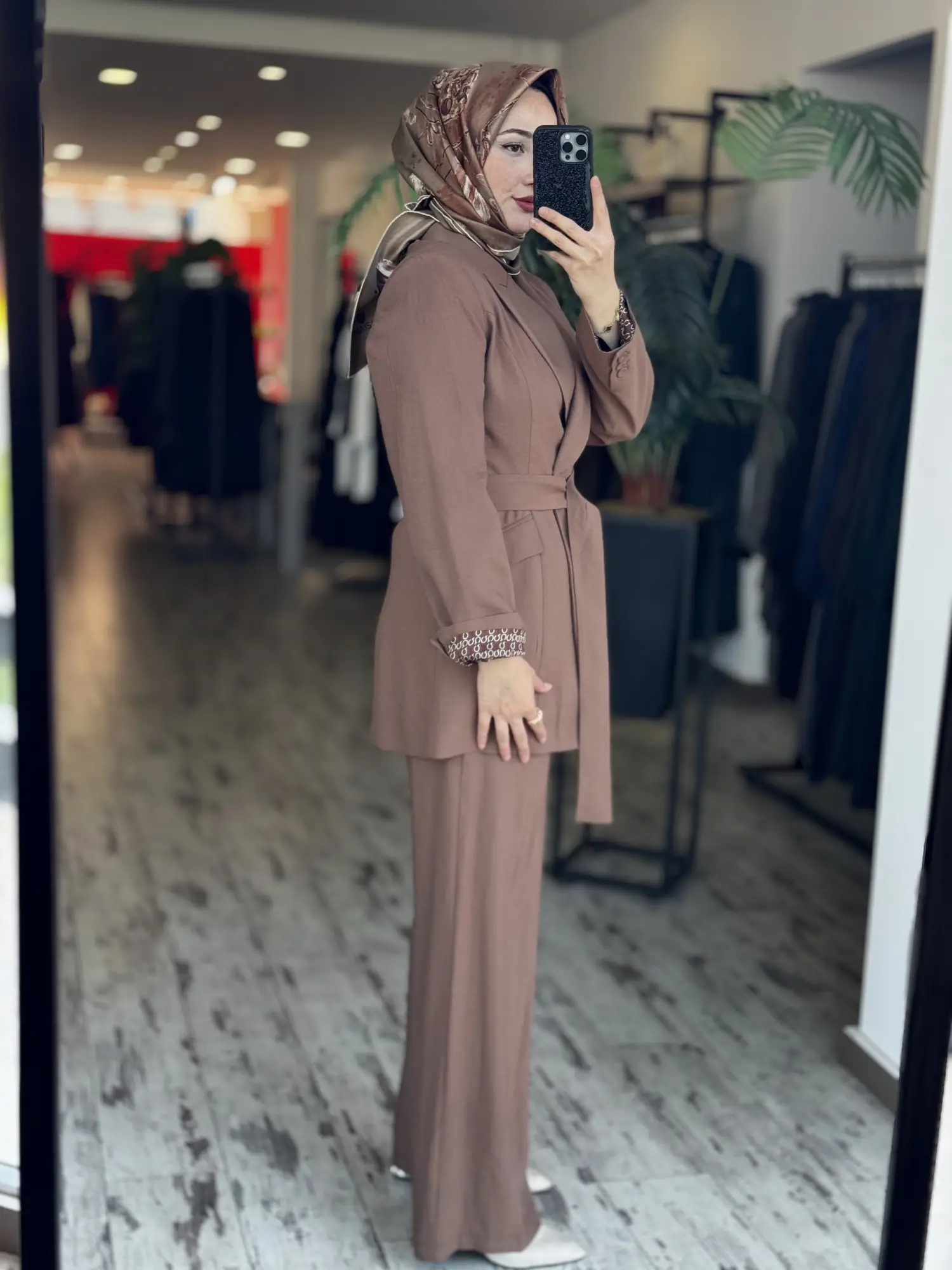 Qupra Astarı Desenli Blazer Ceket Pantolon Takım WAD12103