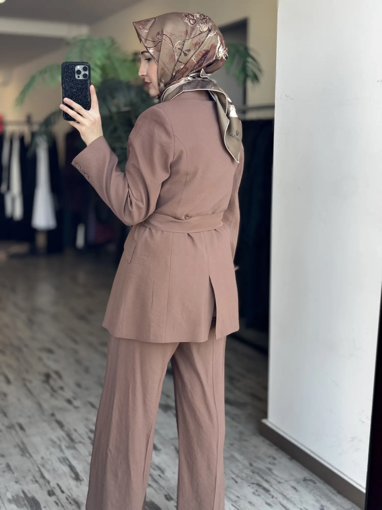 Qupra Astarı Desenli Blazer Ceket Pantolon Takım WAD12103