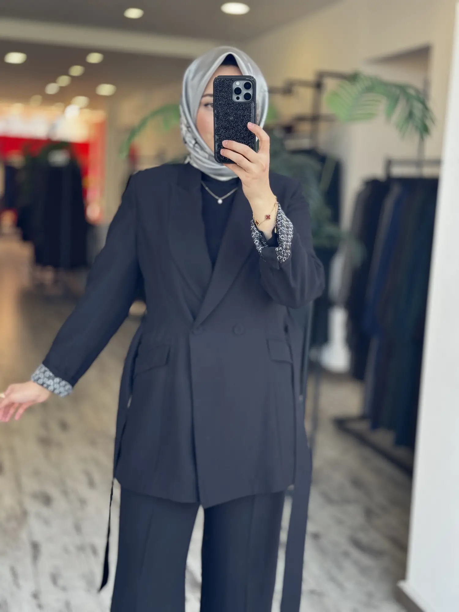 Qupra Astarı Desenli Blazer Ceket Pantolon Takım WAD12103